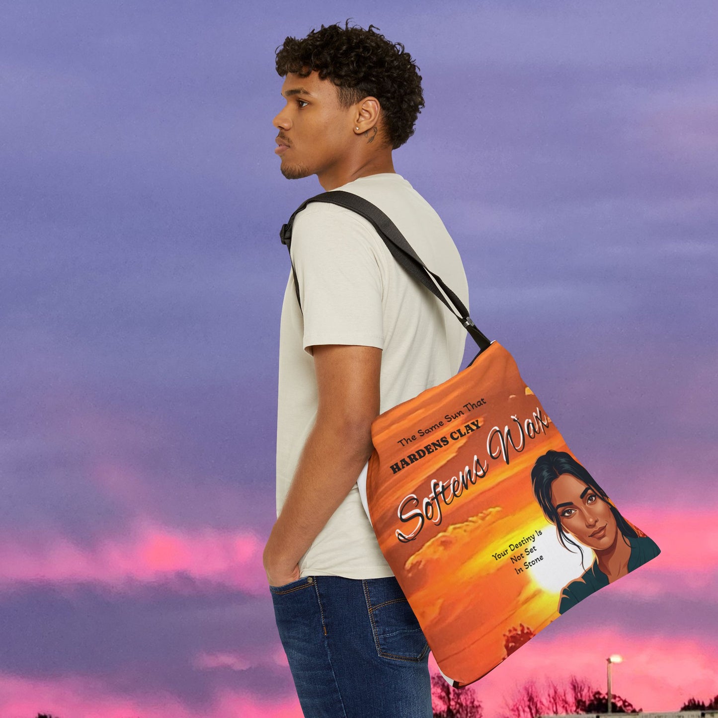 Add Your Image...The Same Sun... Adjustable Tote