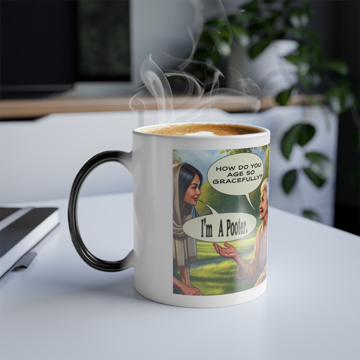 Color-Changing Mug — "Age Gracefully" Heartwarming Generations Coffee Cup