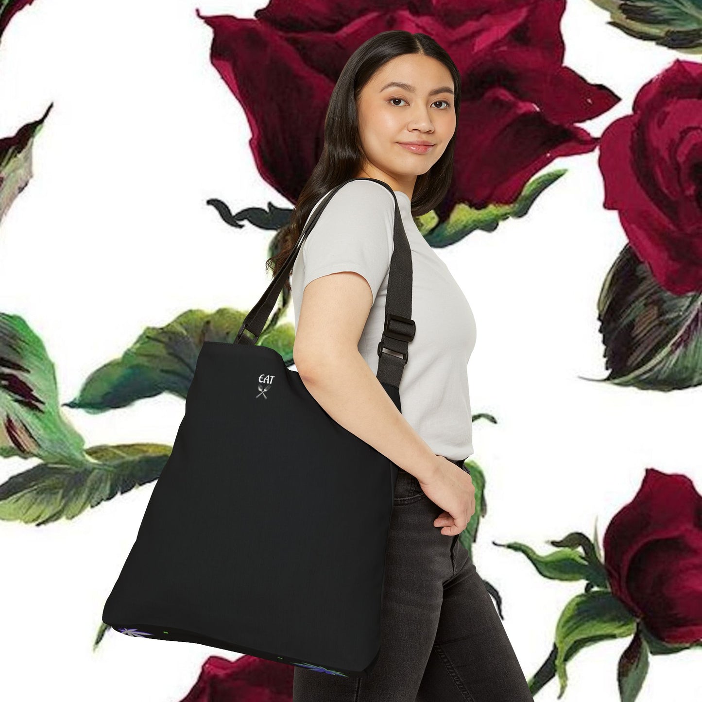 "Sativa Me Baby" Adjustable Tote — Black