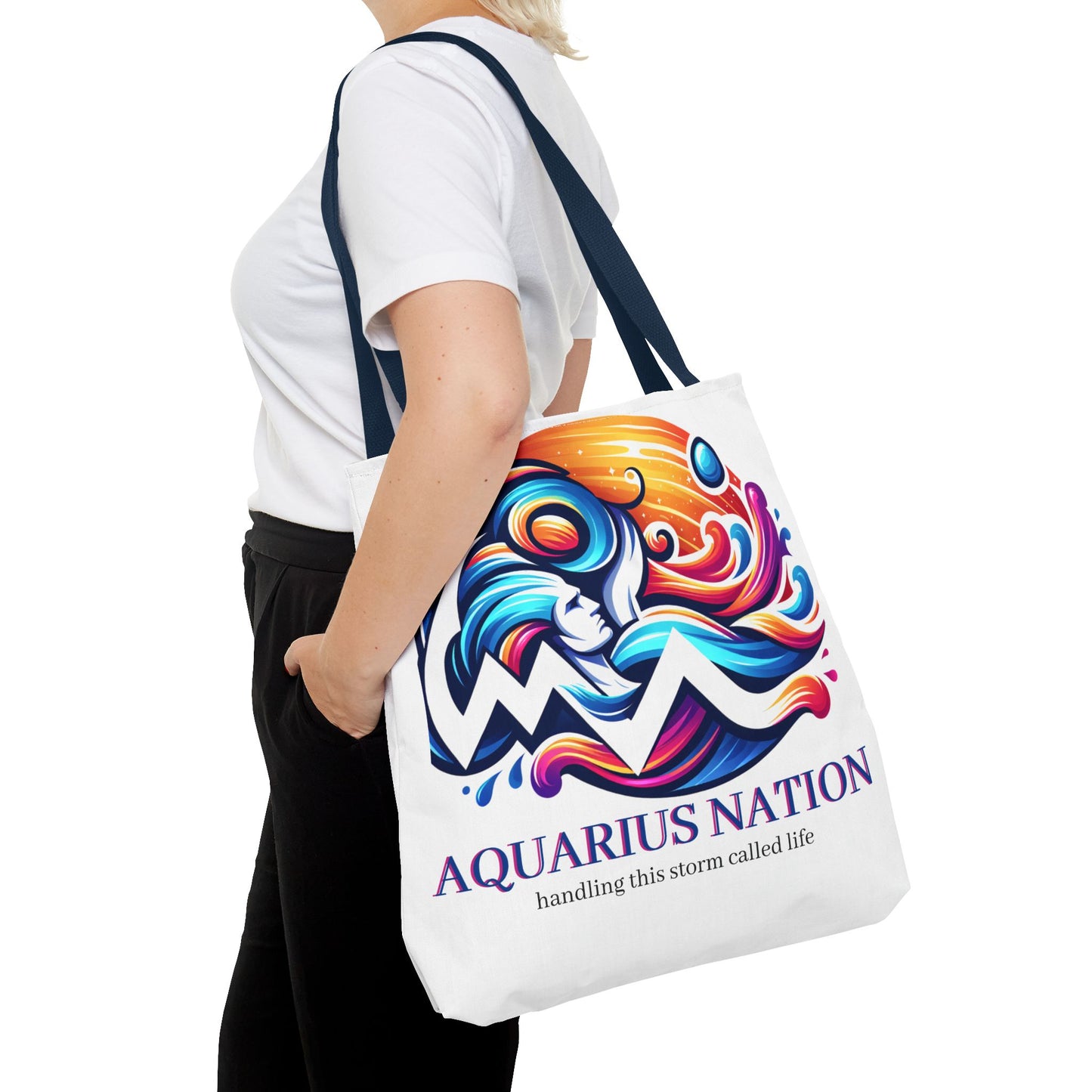 Aquarius Nation Canvas bag* Green with alternate colored straps