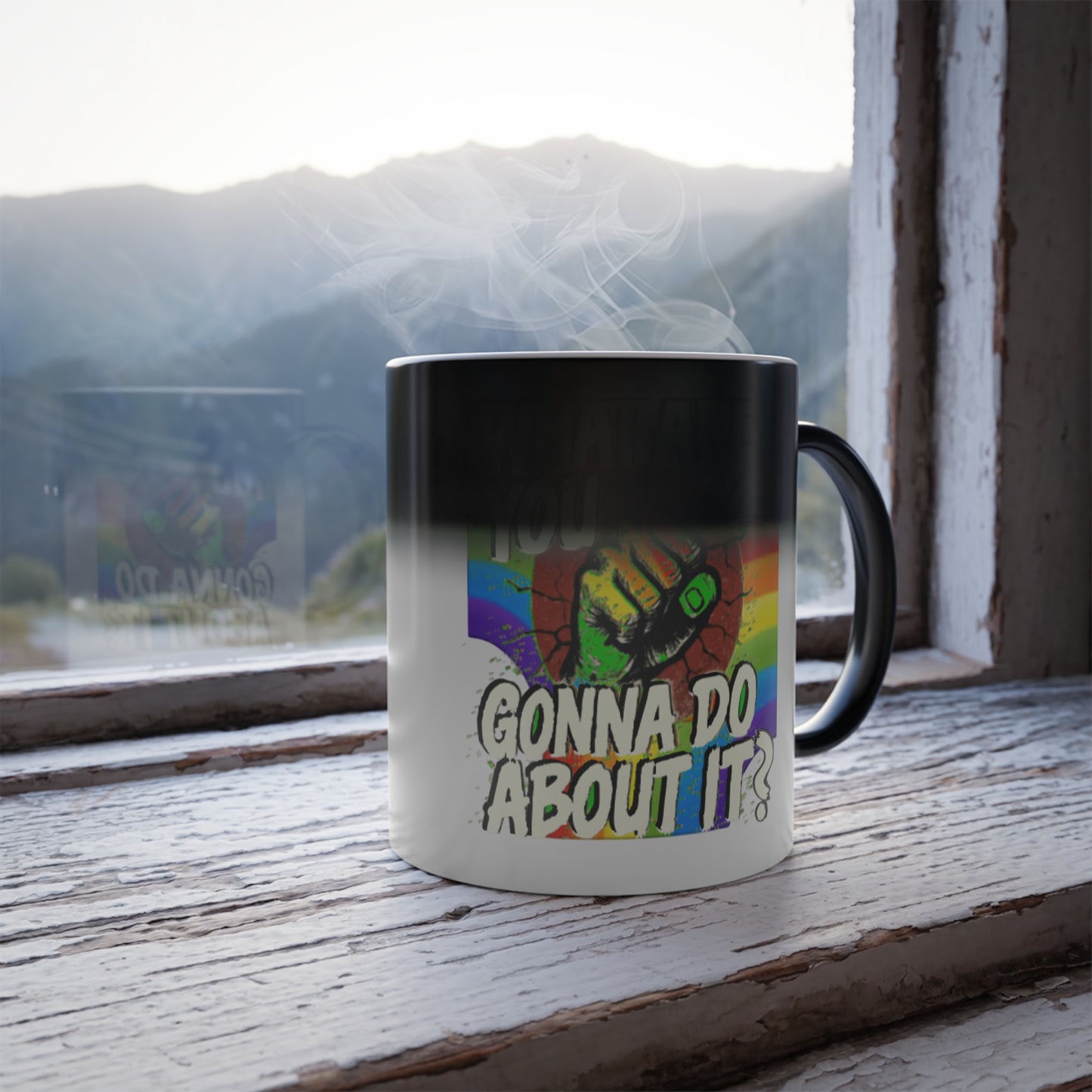 Color Morphing Pride Mug — "WHAT ARE YOU GONNA DO ABOUT IT?" Heat-Activated 11oz