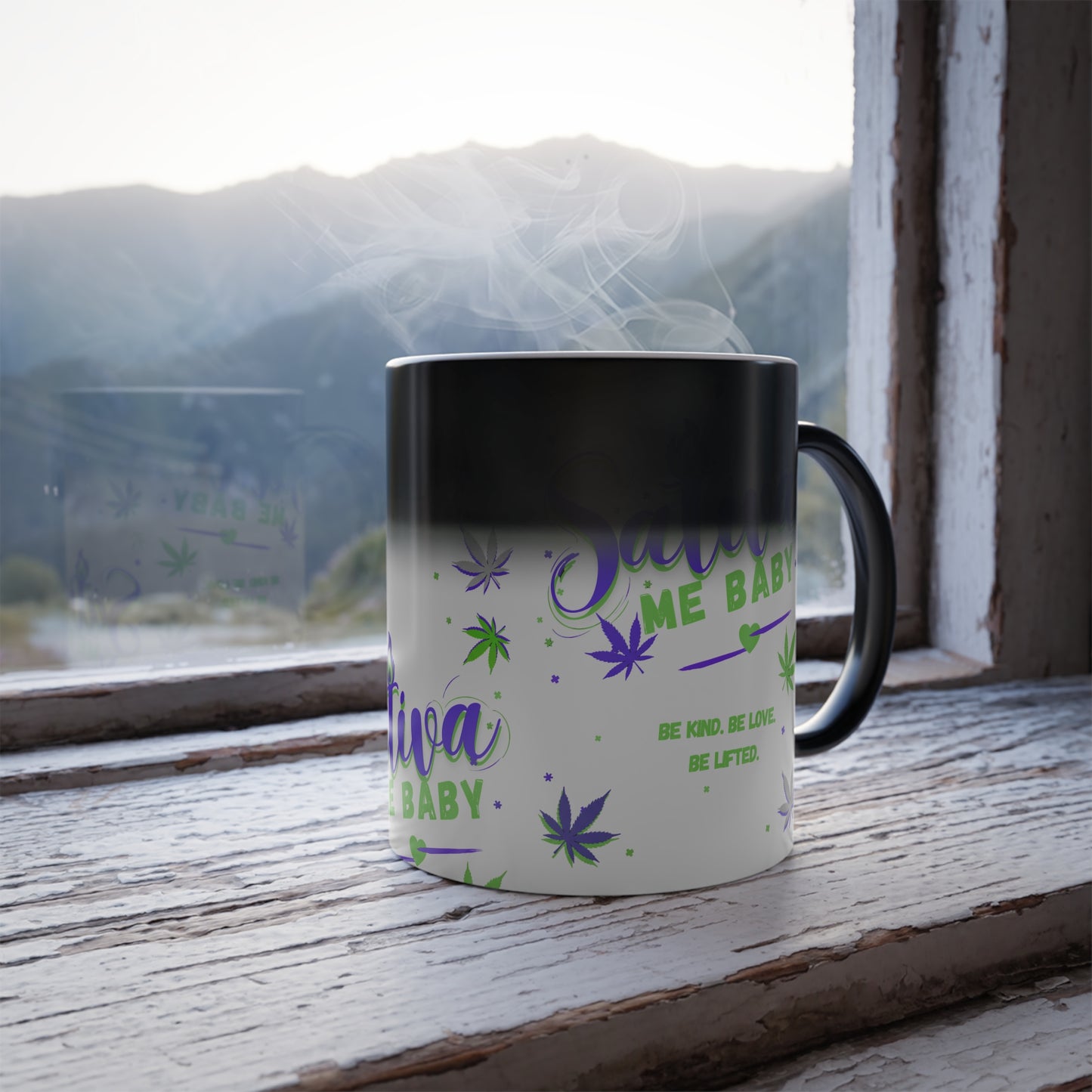 “Sativa Me Baby” Heat-Activated 11oz — White