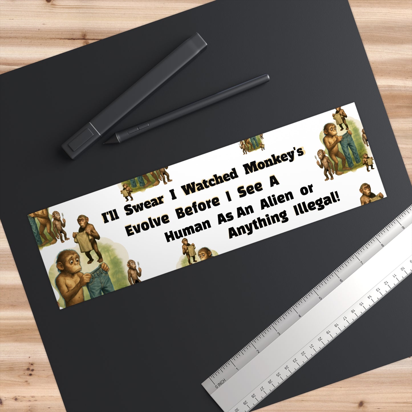 Funny Evolution ~ Bumper Sticker