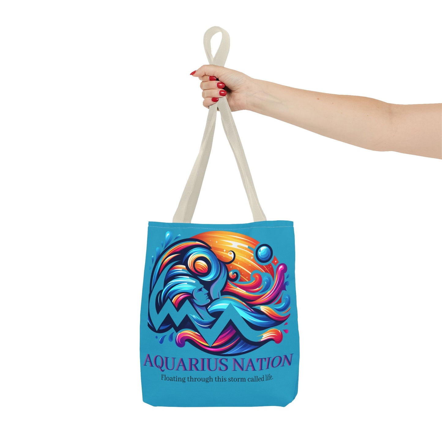 Aquarius Nation Canvas bag* Turquoise with alternate colored straps