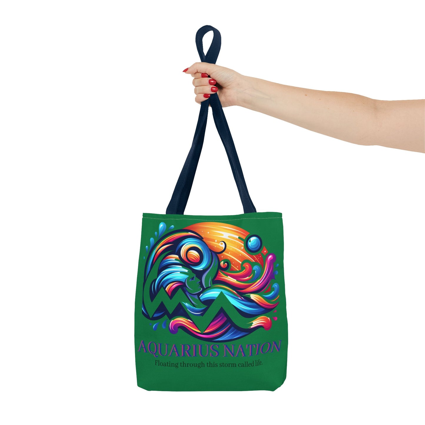 Aquarius Nation Canvas bag* Green with alternate colored straps