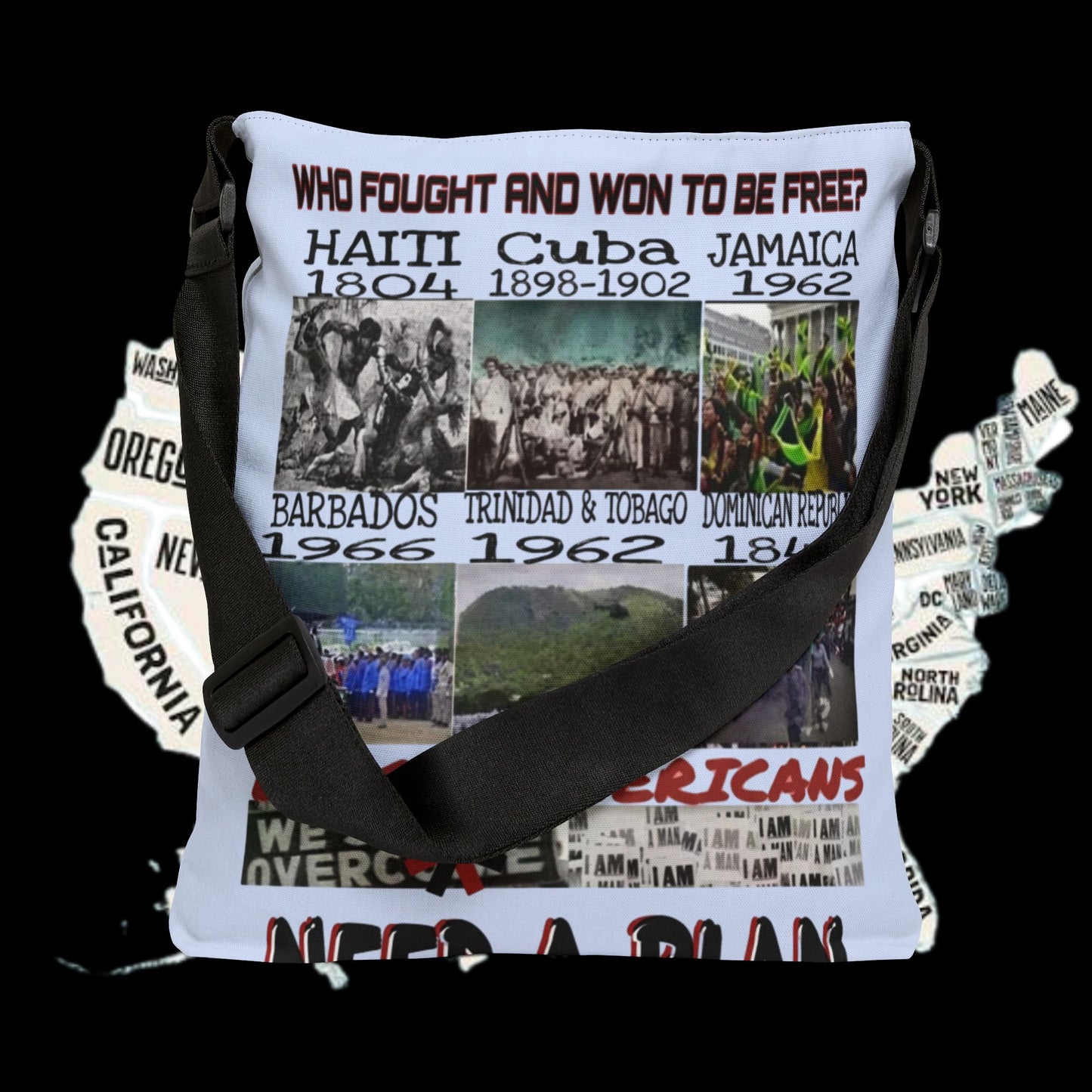 Who Fought ~ Canvas Tote Bag w/pocket.