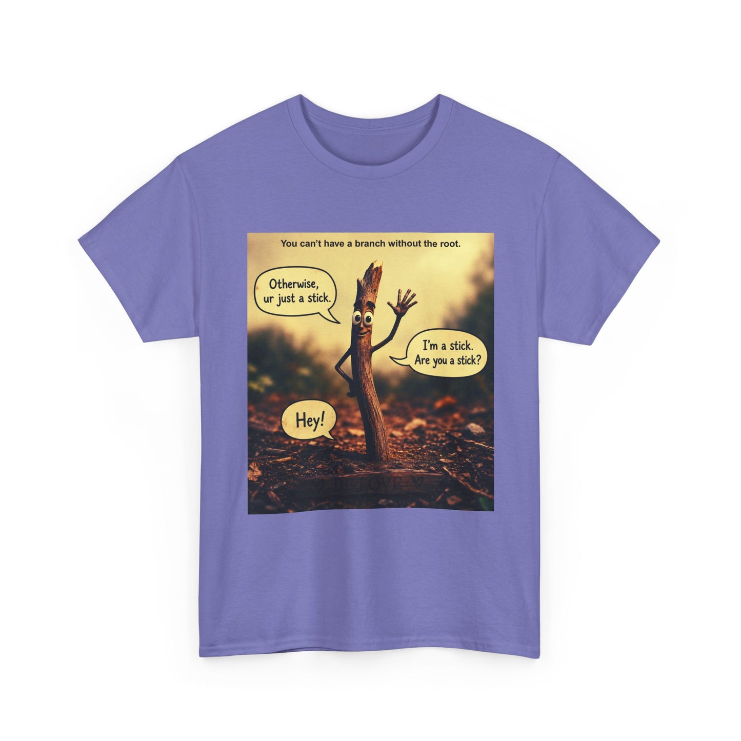 Stick Comic T‑Shirt — "I'm a stick. Are you a stick?" Funny Nature Graphic Tee