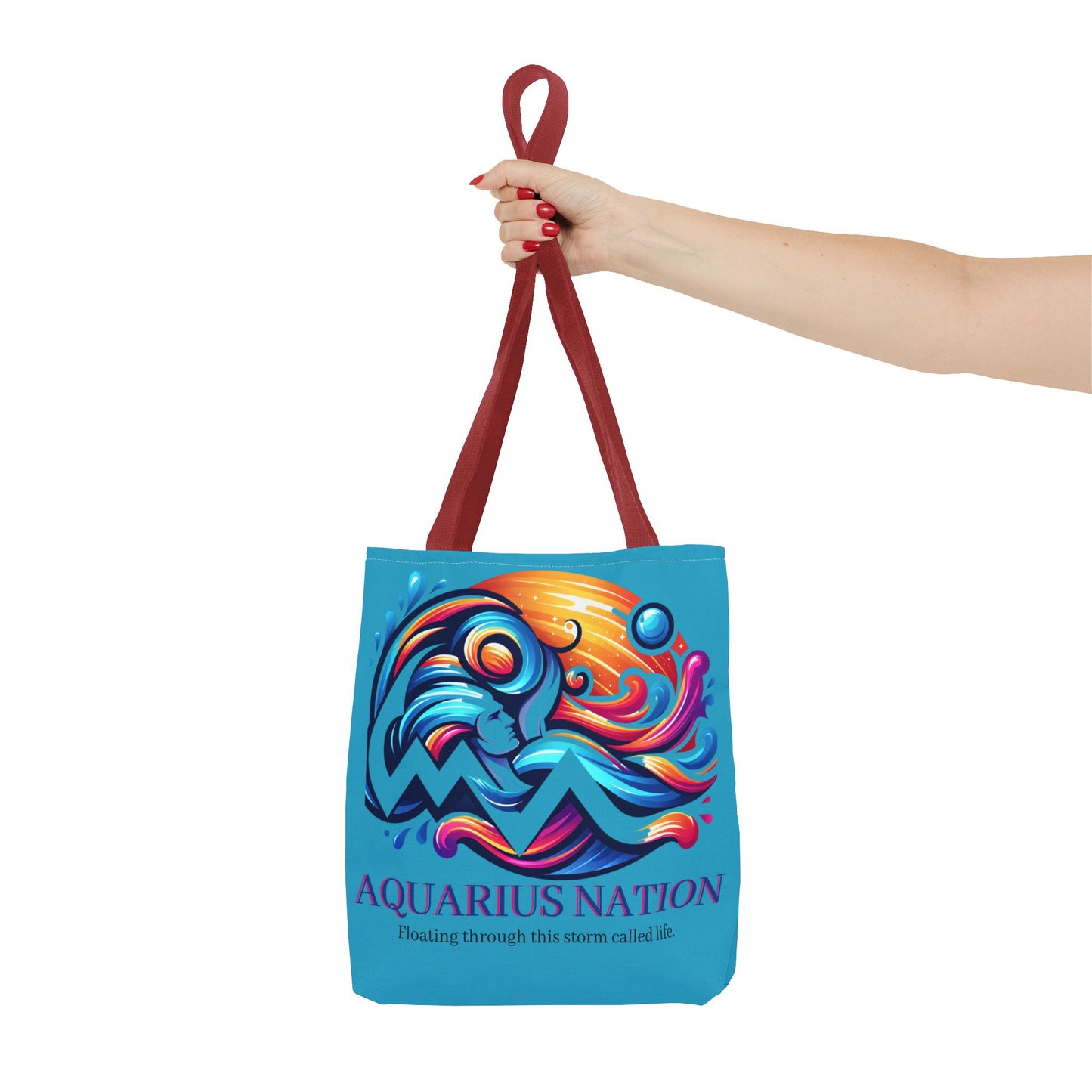 Aquarius Nation Canvas bag* Turquoise with alternate colored straps