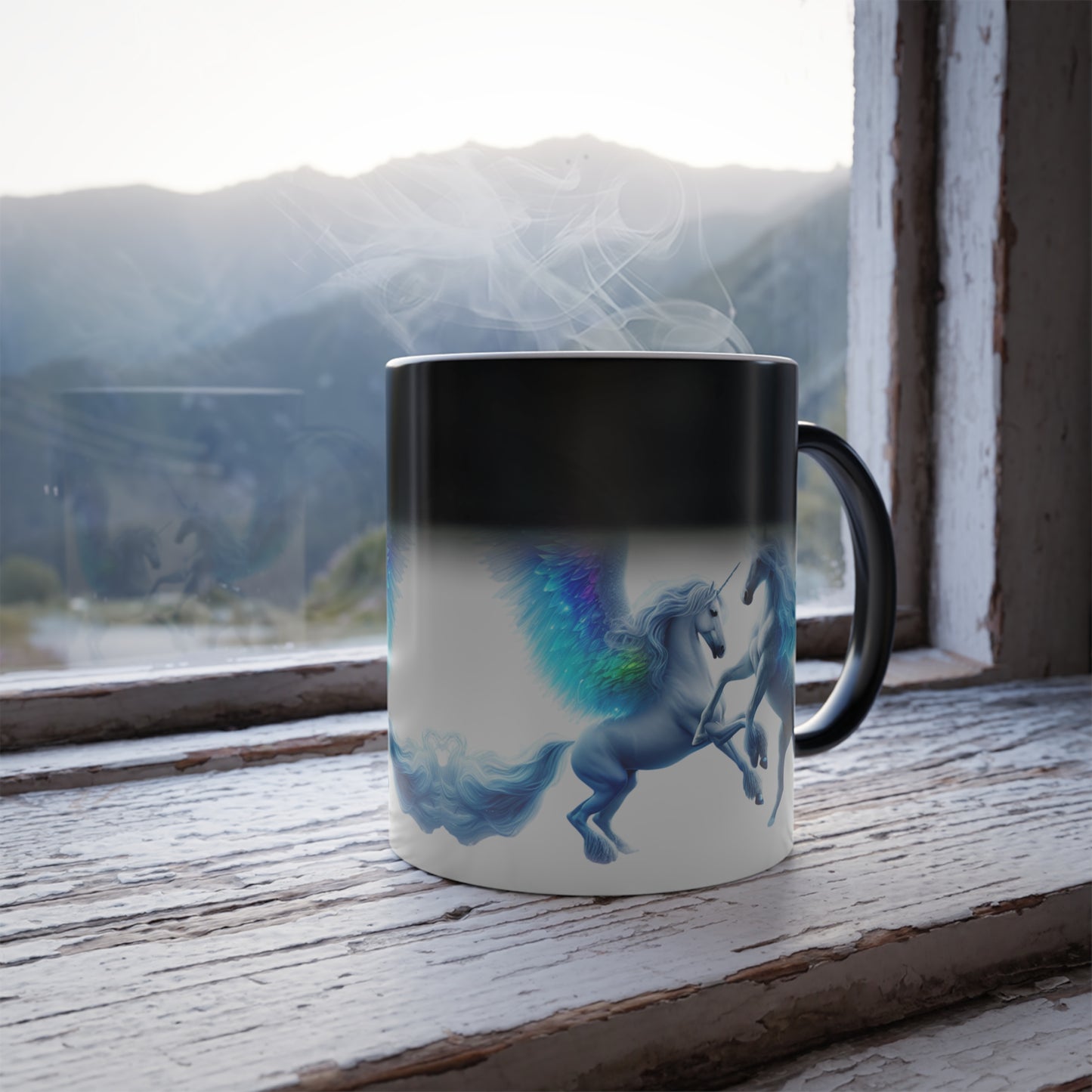 Color-Changing Pegasus Mug — 11oz Magic Winged Unicorn Coffee Cup