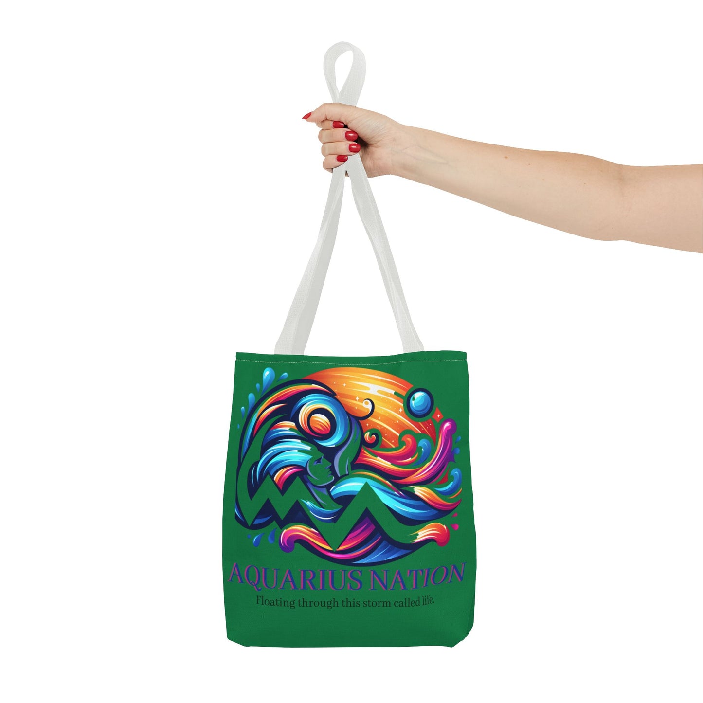Aquarius Nation Canvas bag* Green with alternate colored straps