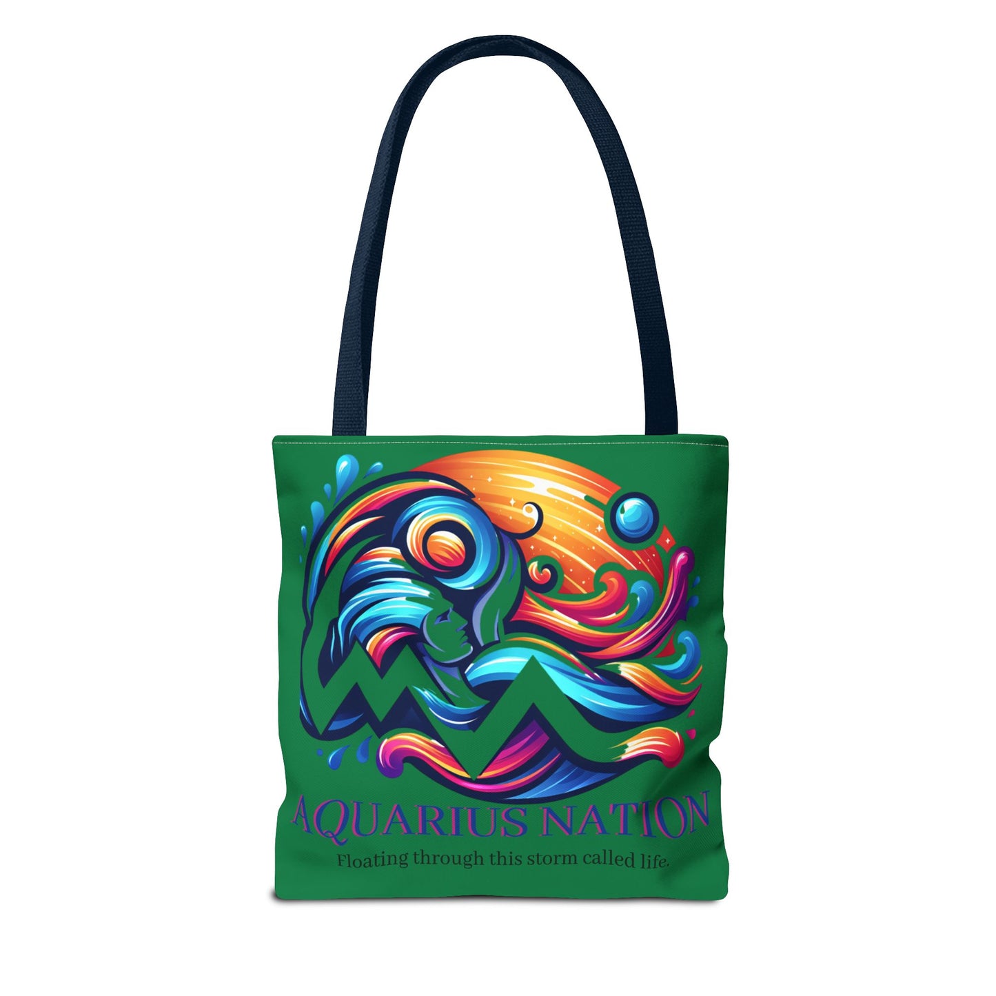 Aquarius Nation Canvas bag* Green with alternate colored straps