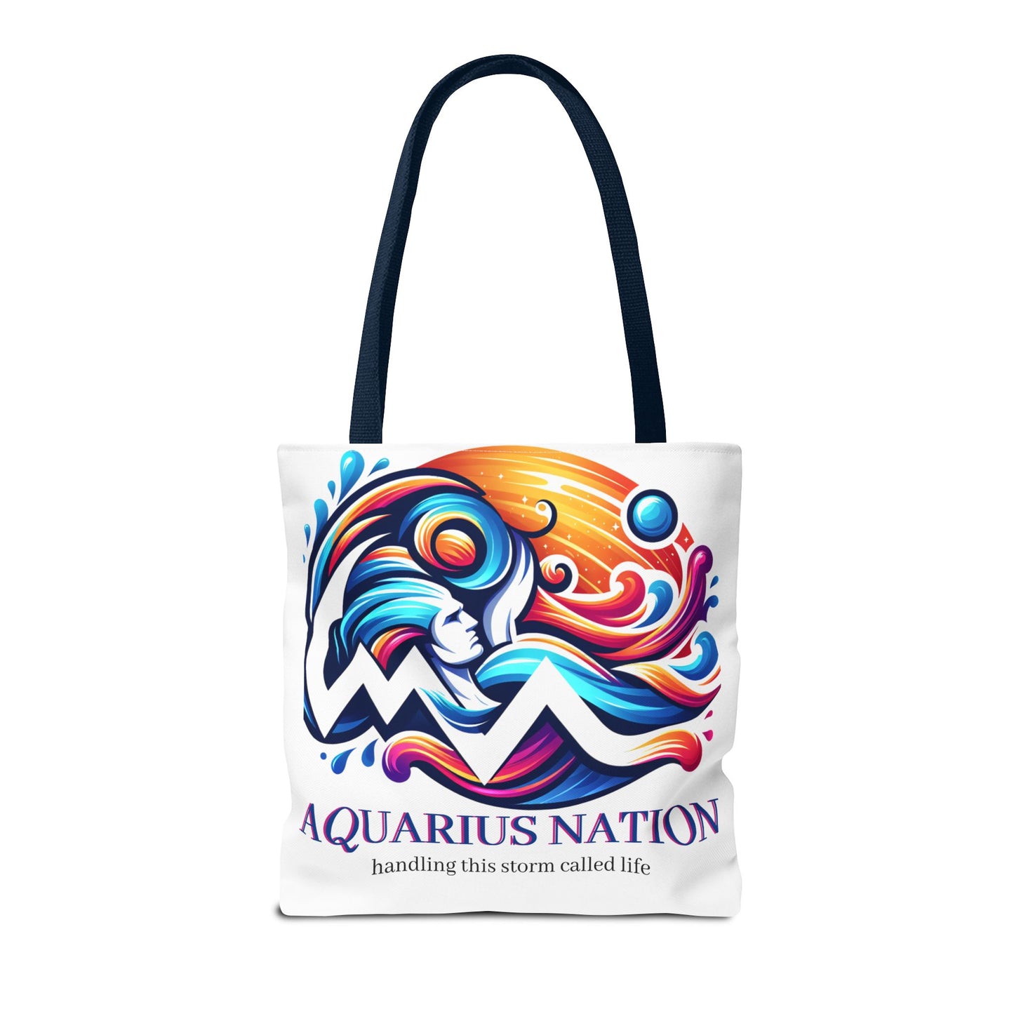 Aquarius Nation Canvas bag* Turquoise with alternate colored straps