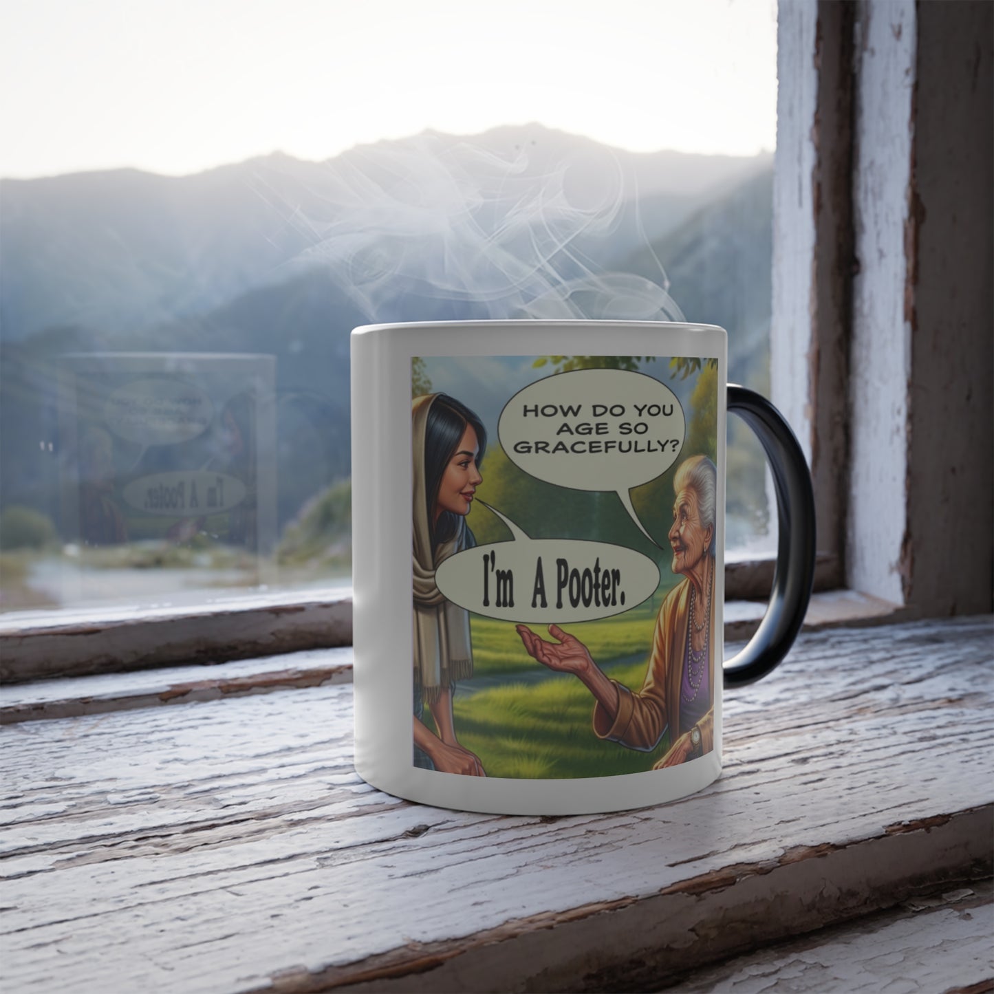 Color-Changing Mug — "Age Gracefully" Heartwarming Generations Coffee Cup