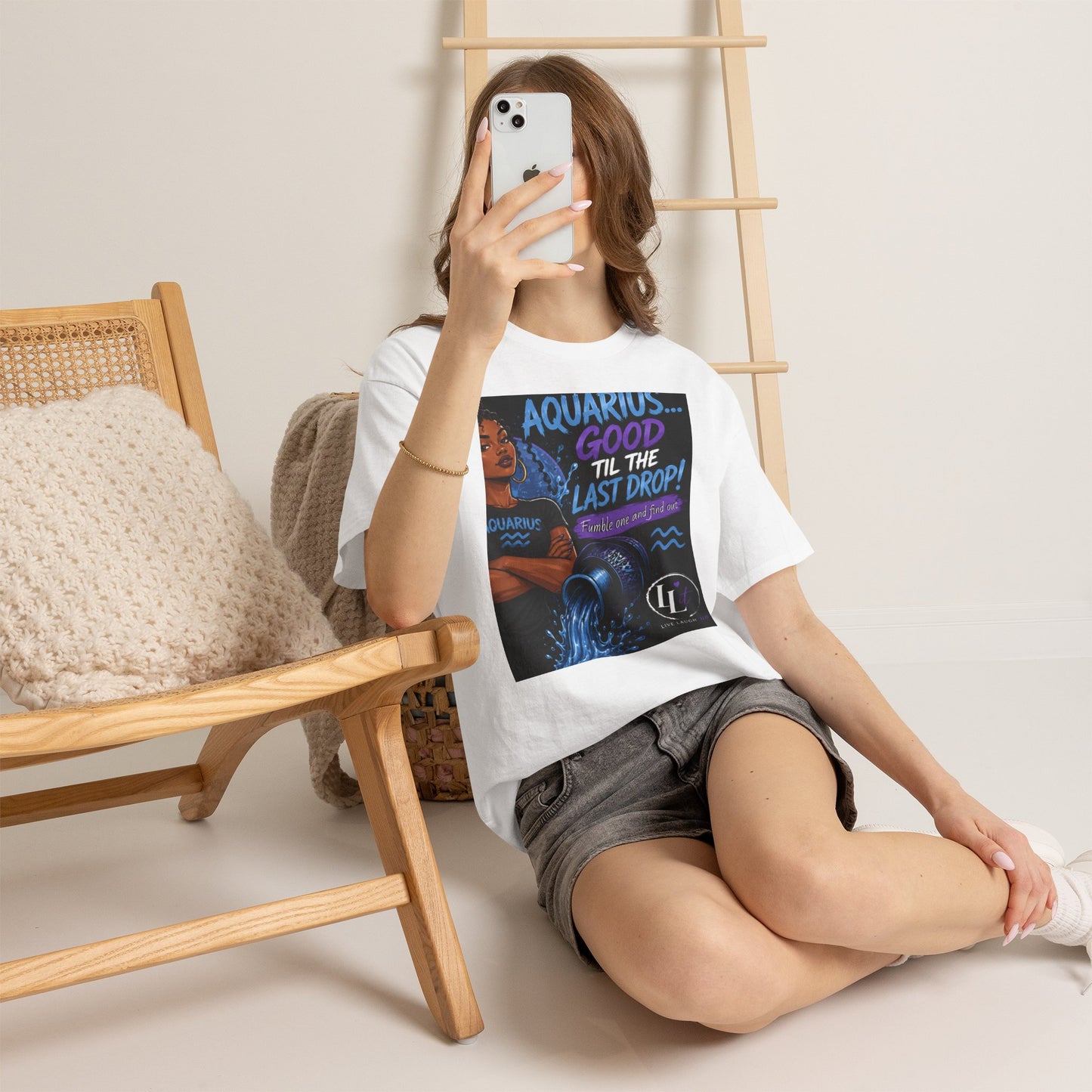 Aquarius FOFO Tee — "Good 'Til The Last Drop" Astrological Zodiac Shirt