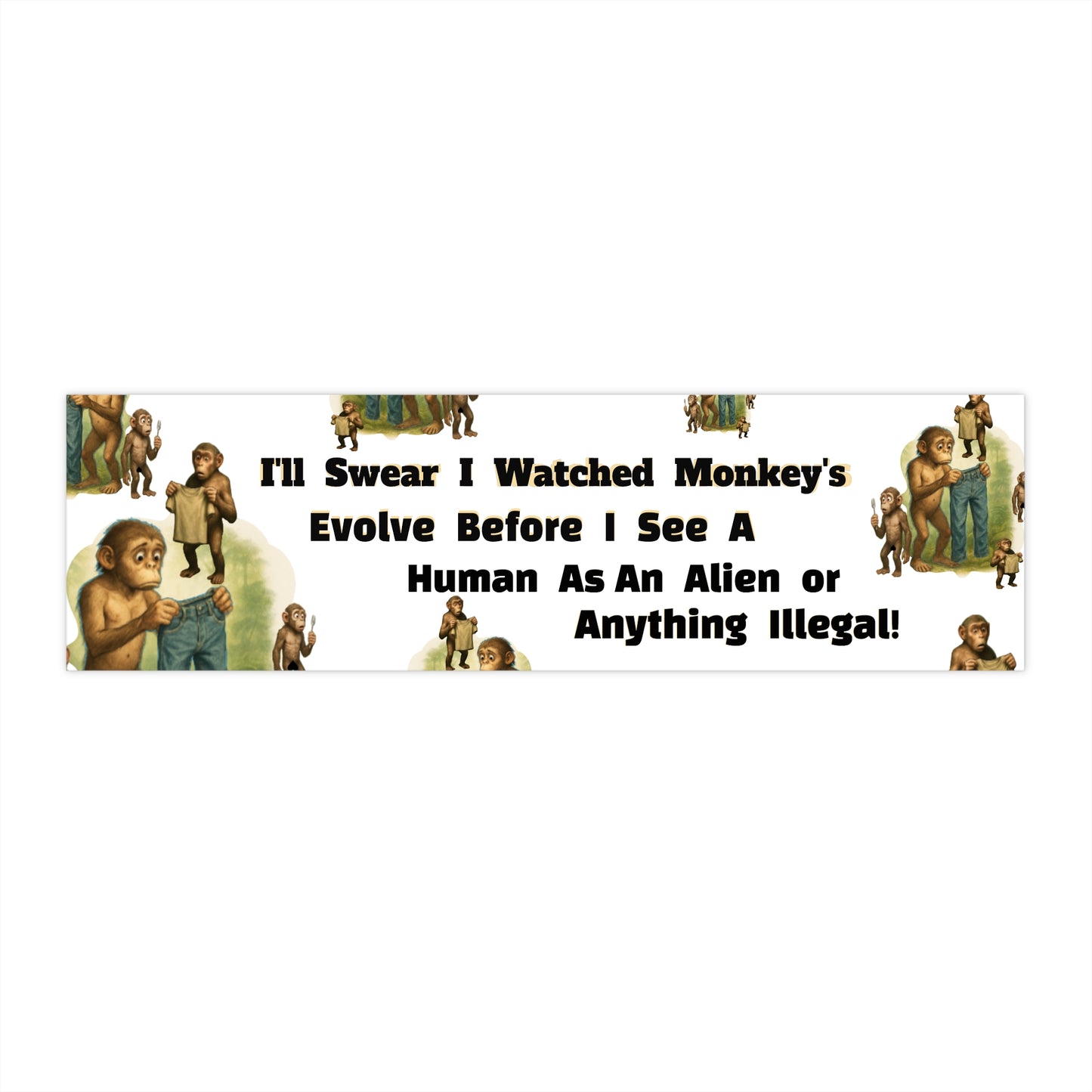 Funny Evolution ~ Bumper Sticker