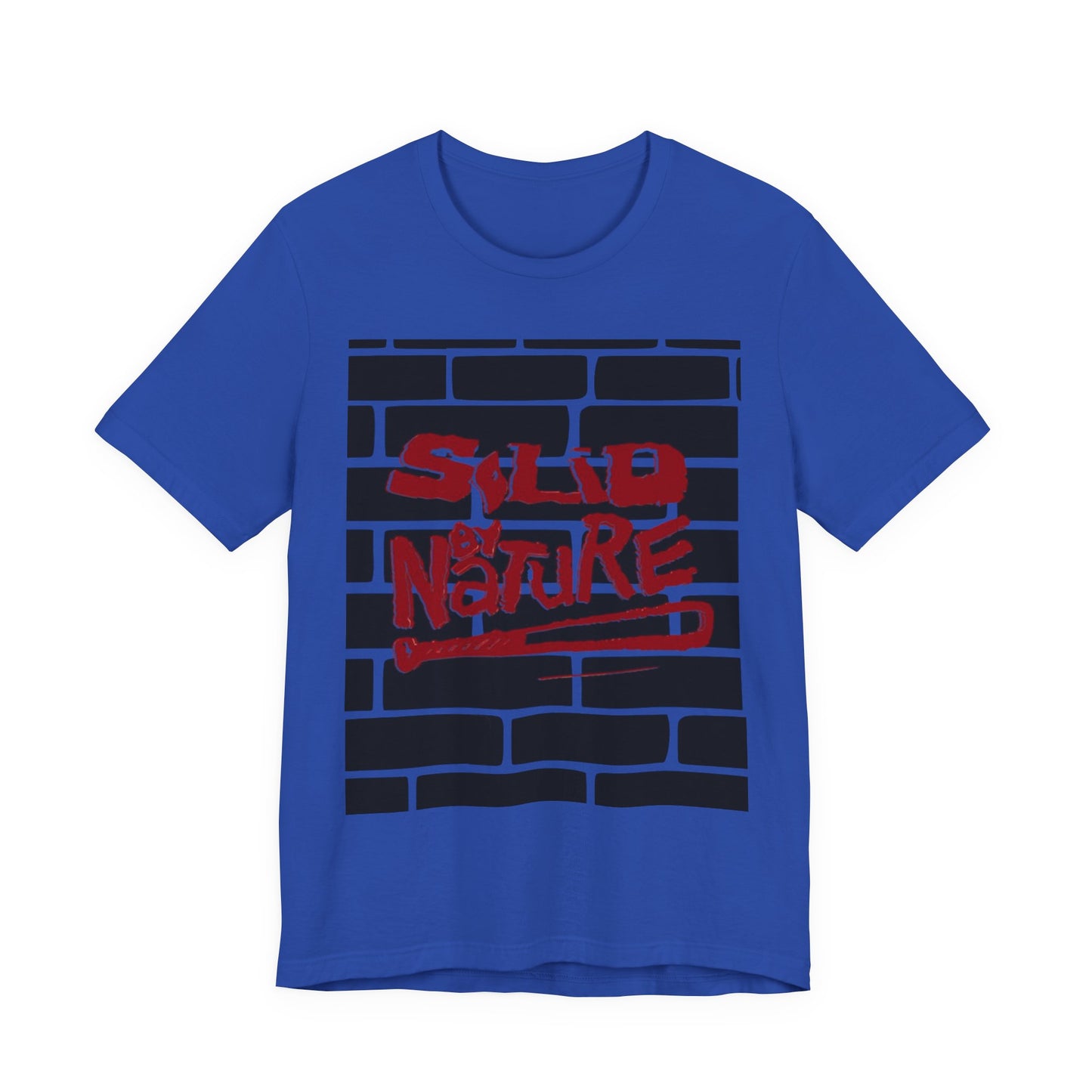 Red on Blue ~ Solid by Nature ~ Cotton Tee