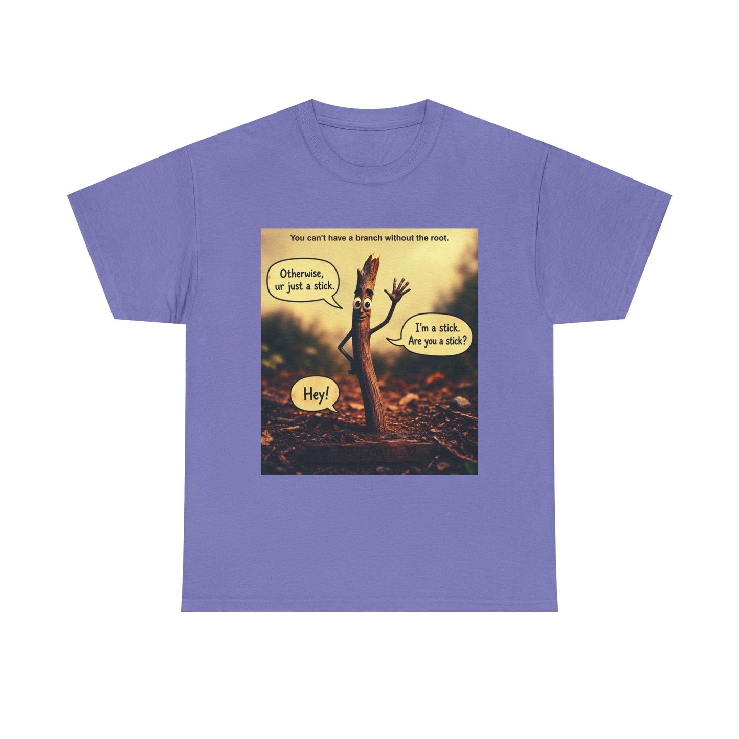 Stick Comic T‑Shirt — "I'm a stick. Are you a stick?" Funny Nature Graphic Tee