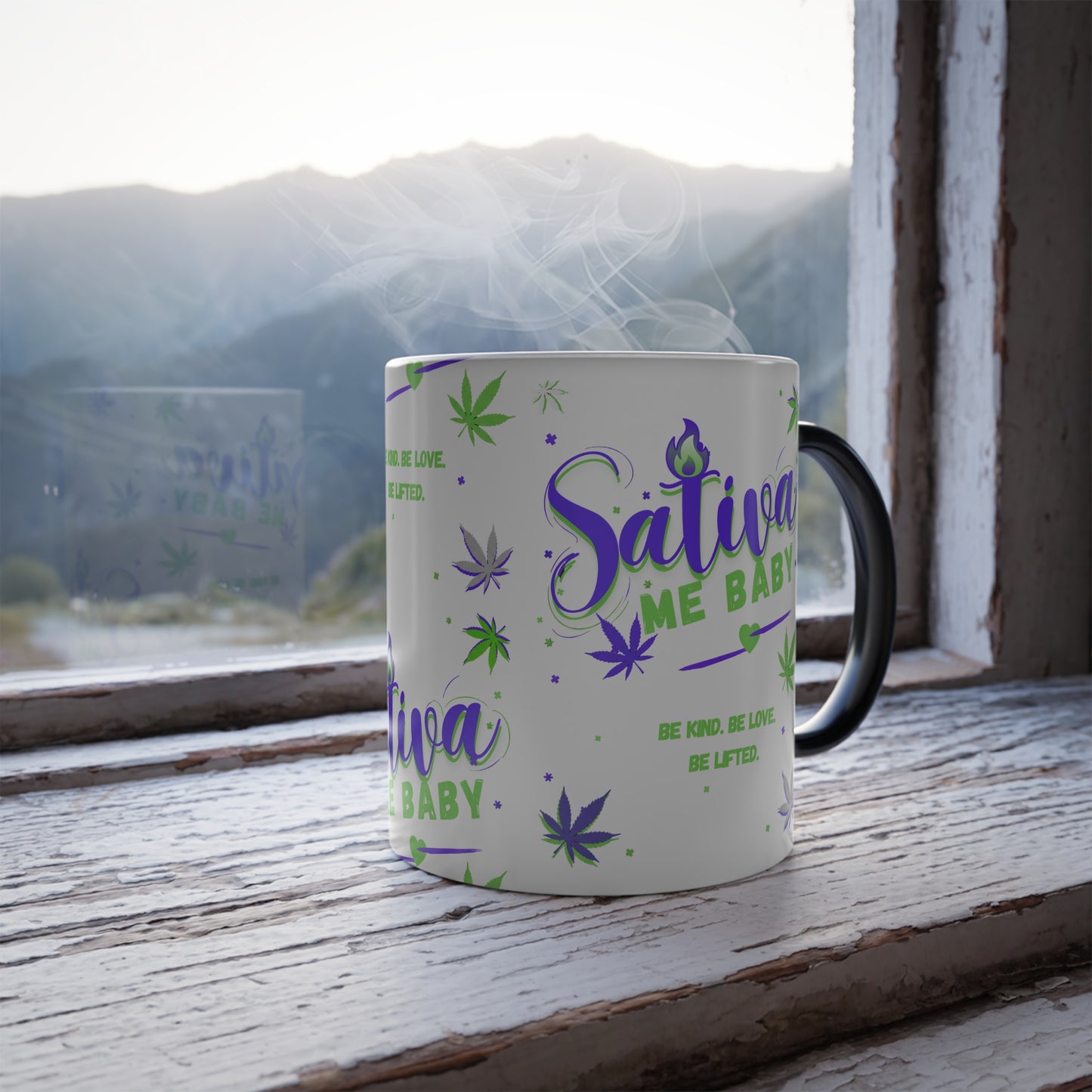 “Sativa Me Baby” Heat-Activated 11oz — White