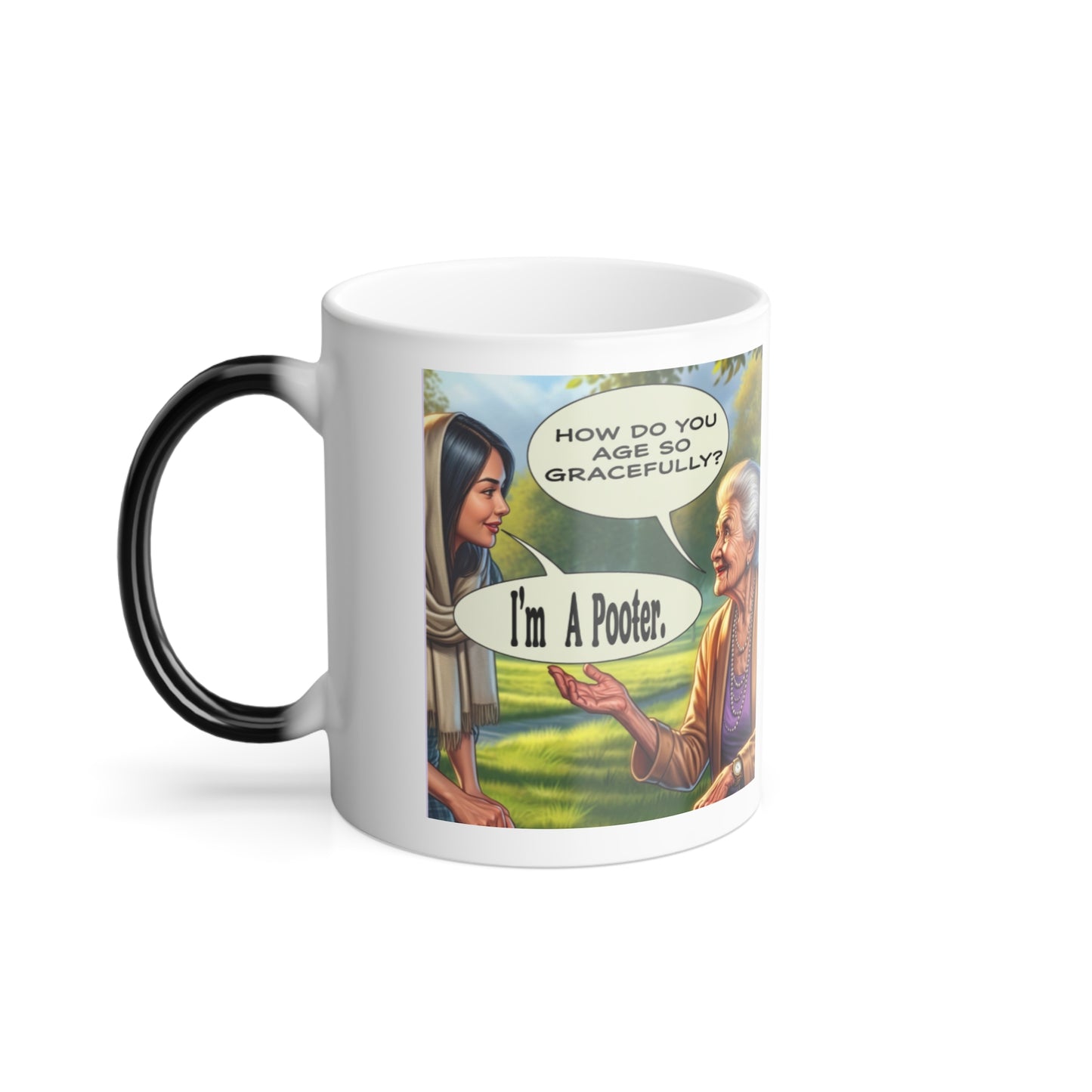 Color-Changing Mug — "Age Gracefully" Heartwarming Generations Coffee Cup