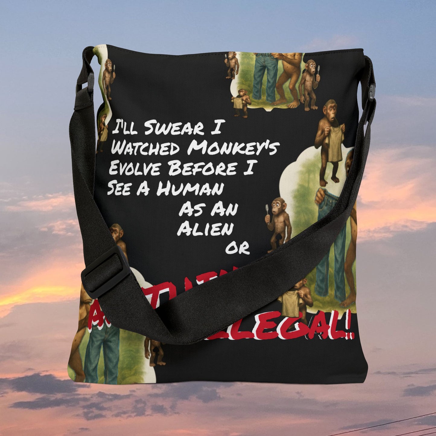 Funny Evolution... Canvas Tote