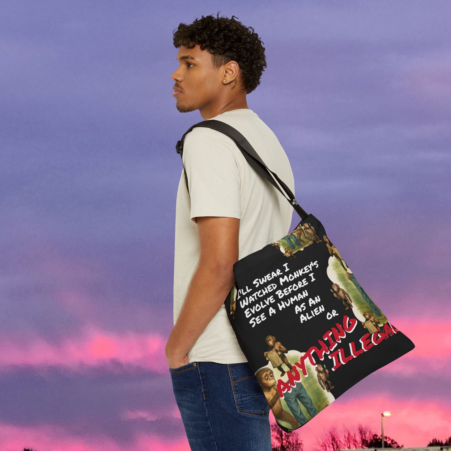 Funny Evolution... Canvas Tote