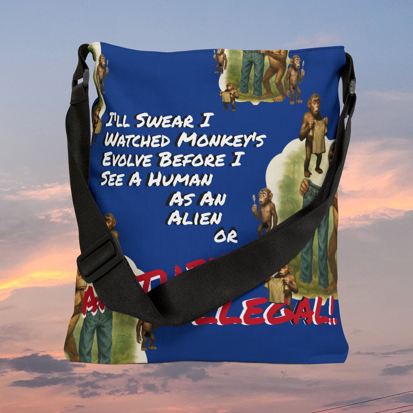 Funny Evolution... Canvas Tote