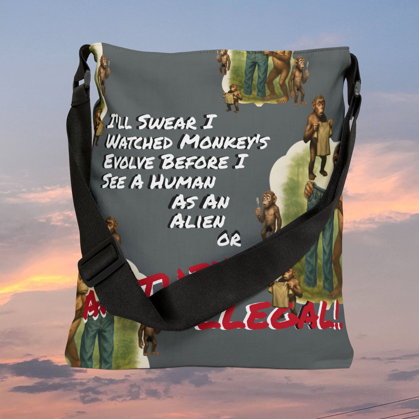 Funny Evolution... Canvas Tote