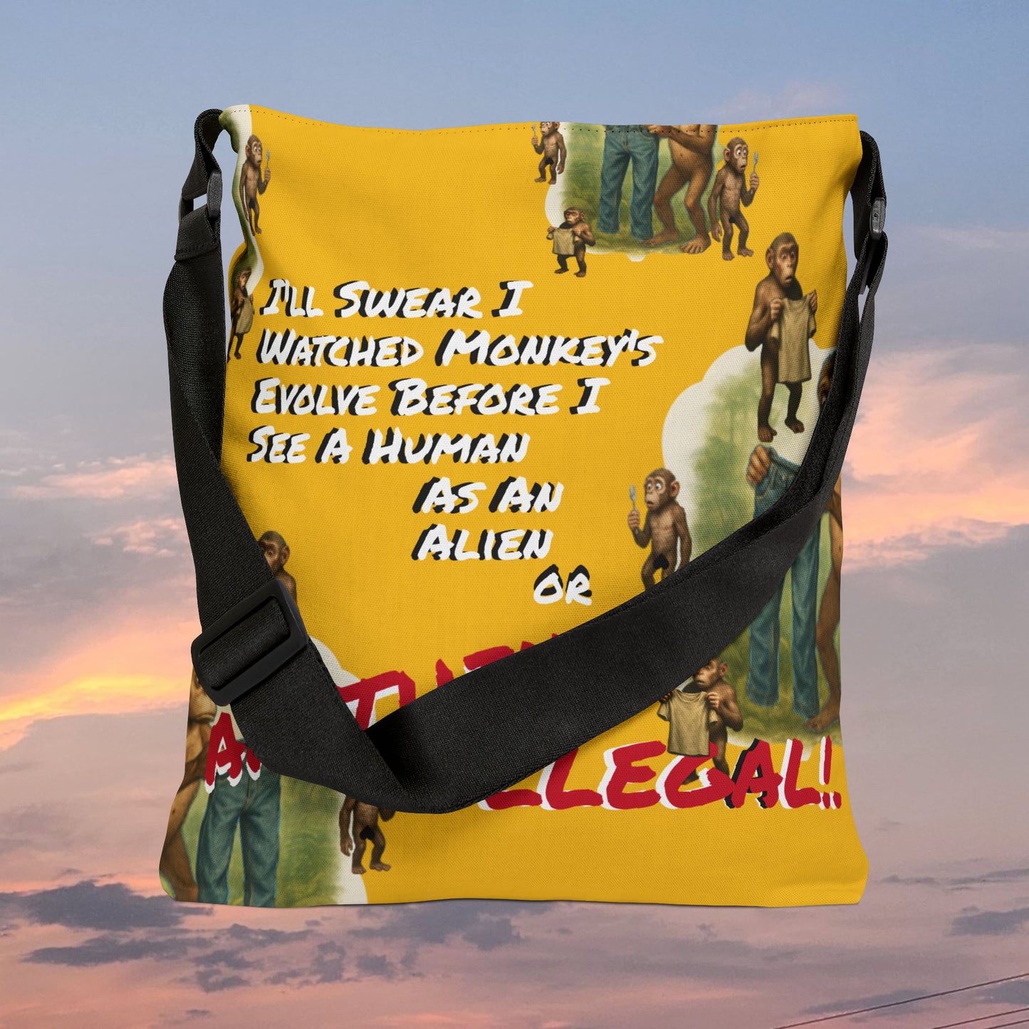 Funny Evolution... Canvas Tote