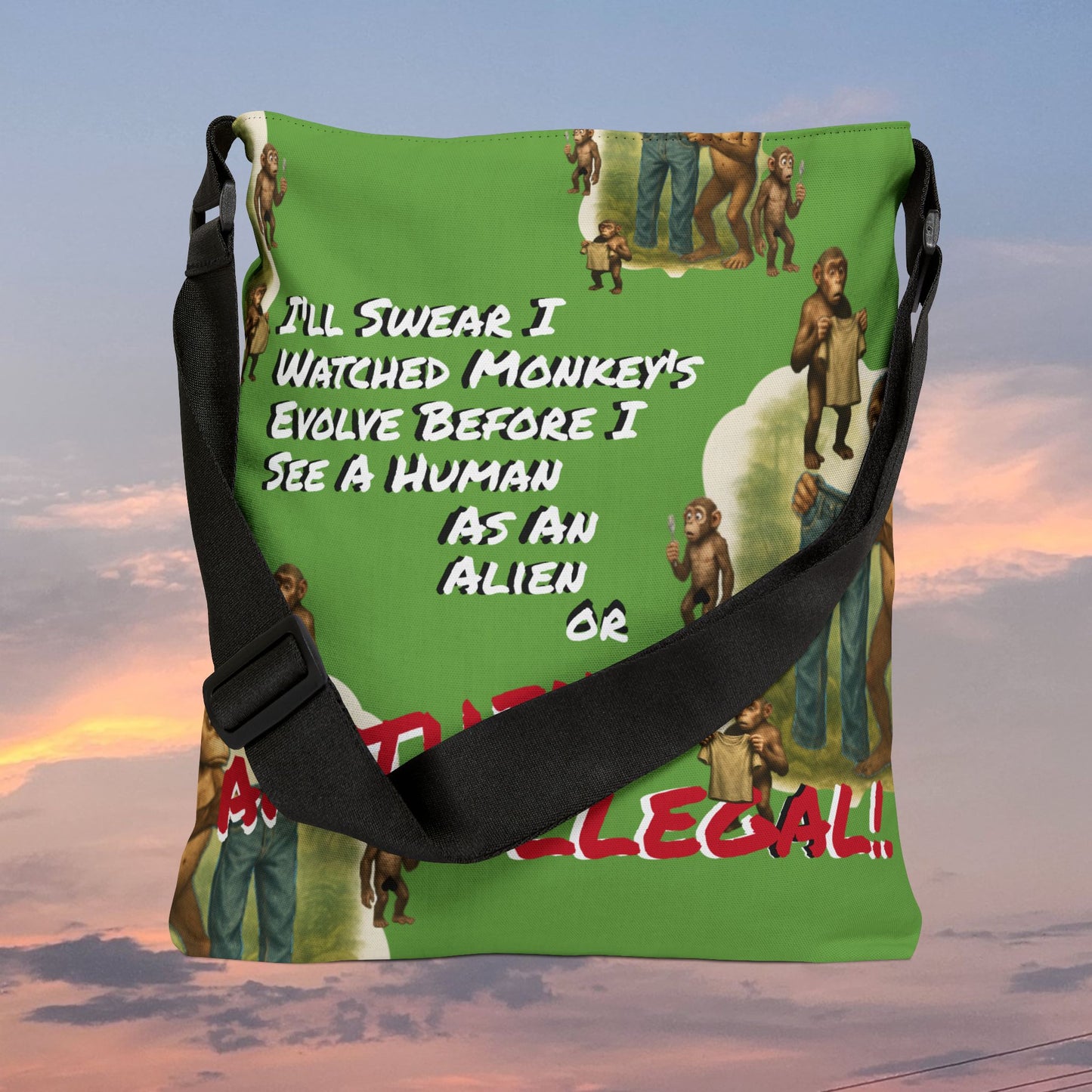 Funny Evolution... Canvas Tote