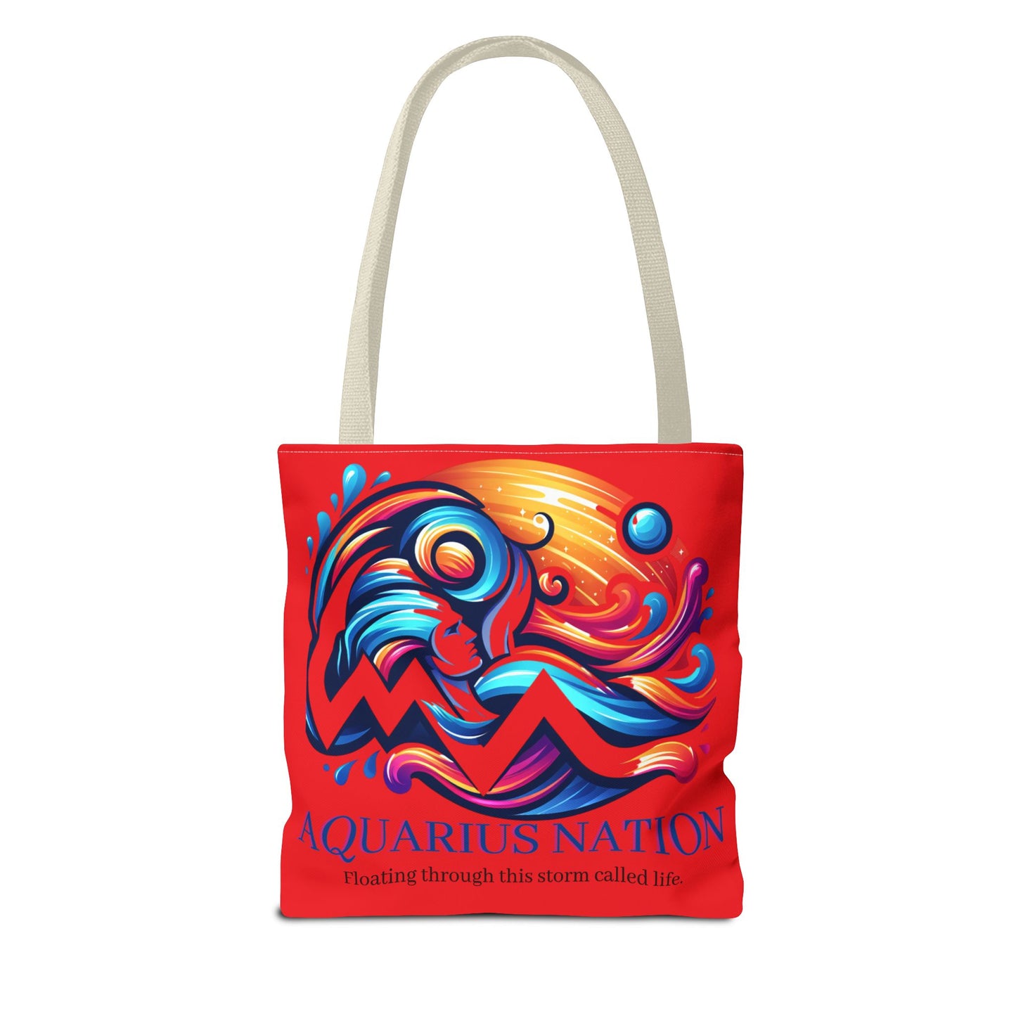 Aquarius Nation Canvas bag* Red with alternate colored straps