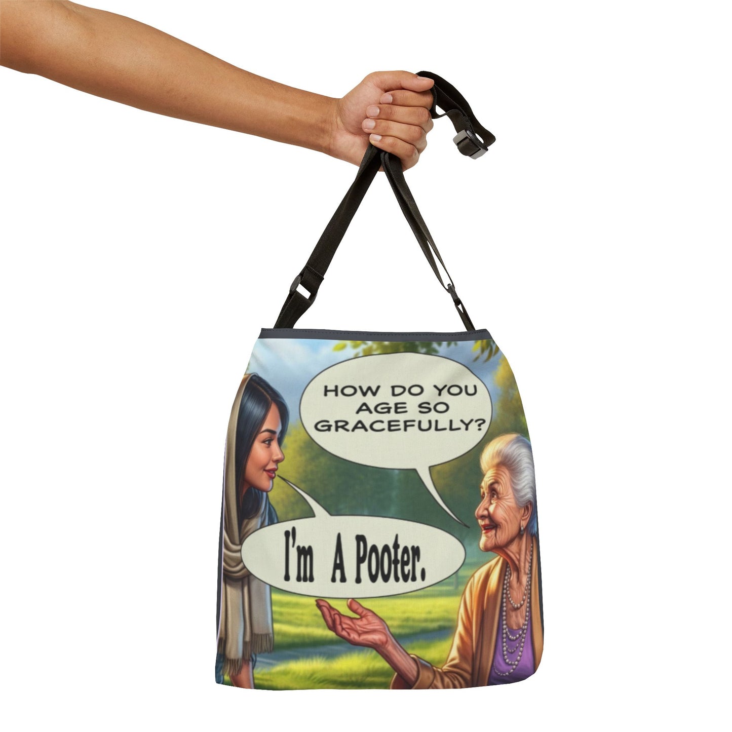 Age Gracefully — Adjustable Canvas Tote