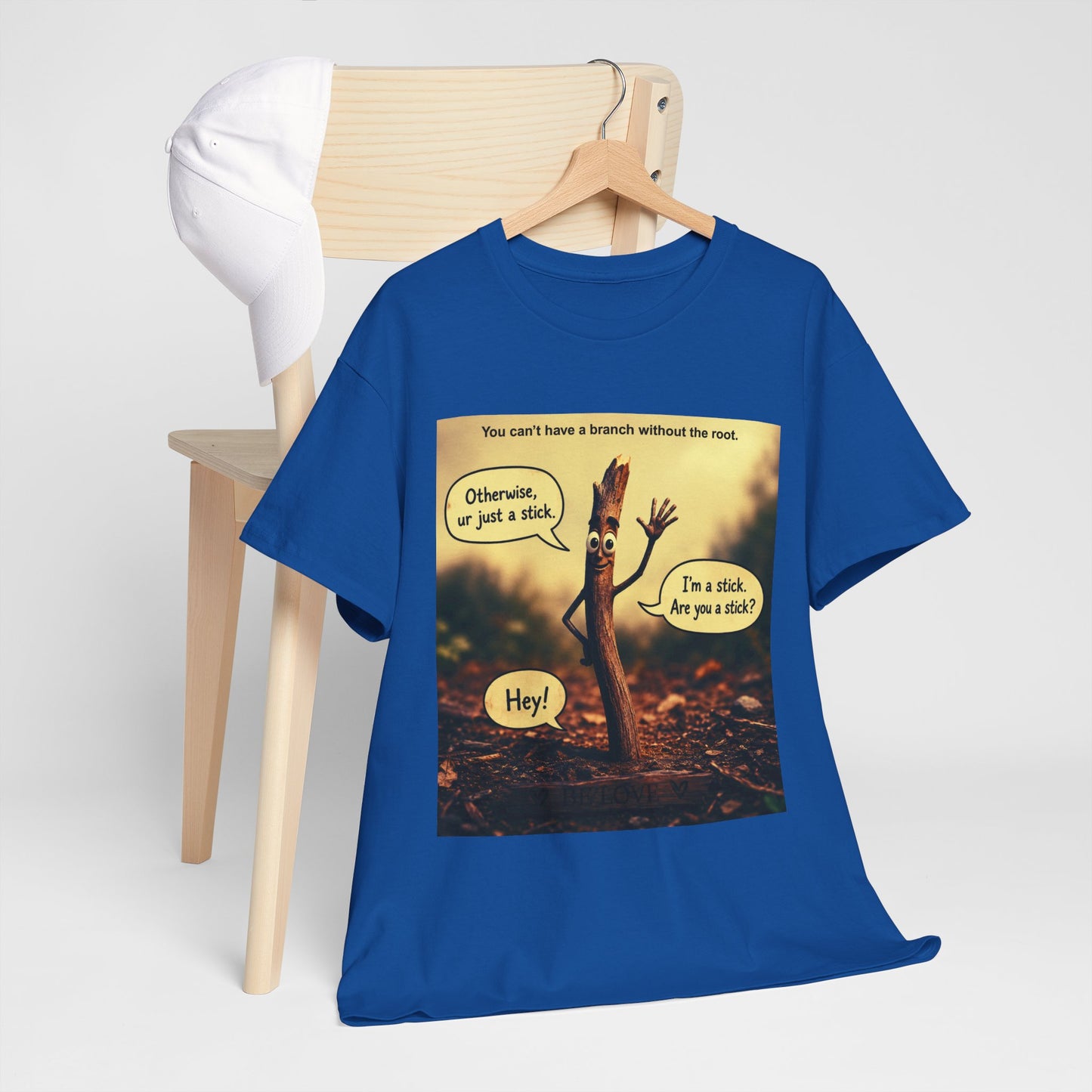 Stick Comic T‑Shirt — "I'm a stick. Are you a stick?" Funny Nature Graphic Tee