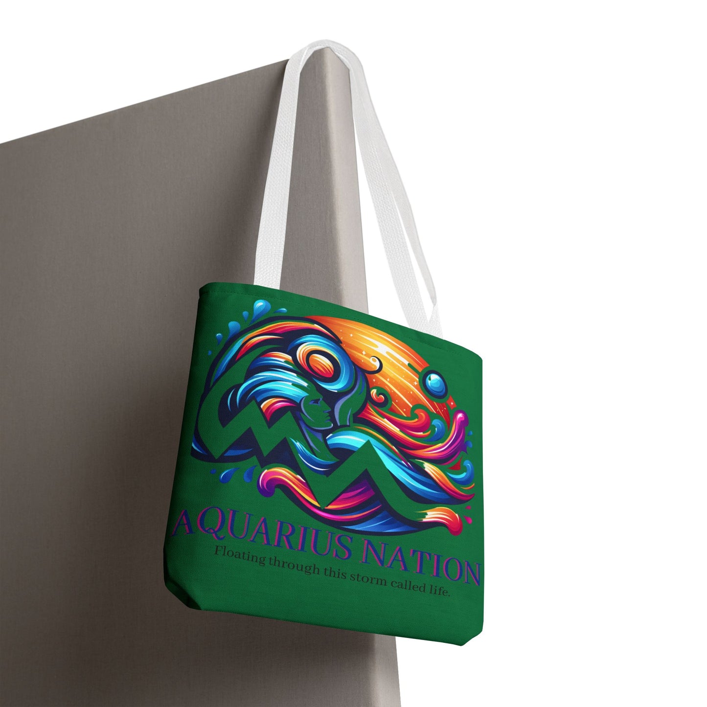 Aquarius Nation Canvas bag* Green with alternate colored straps