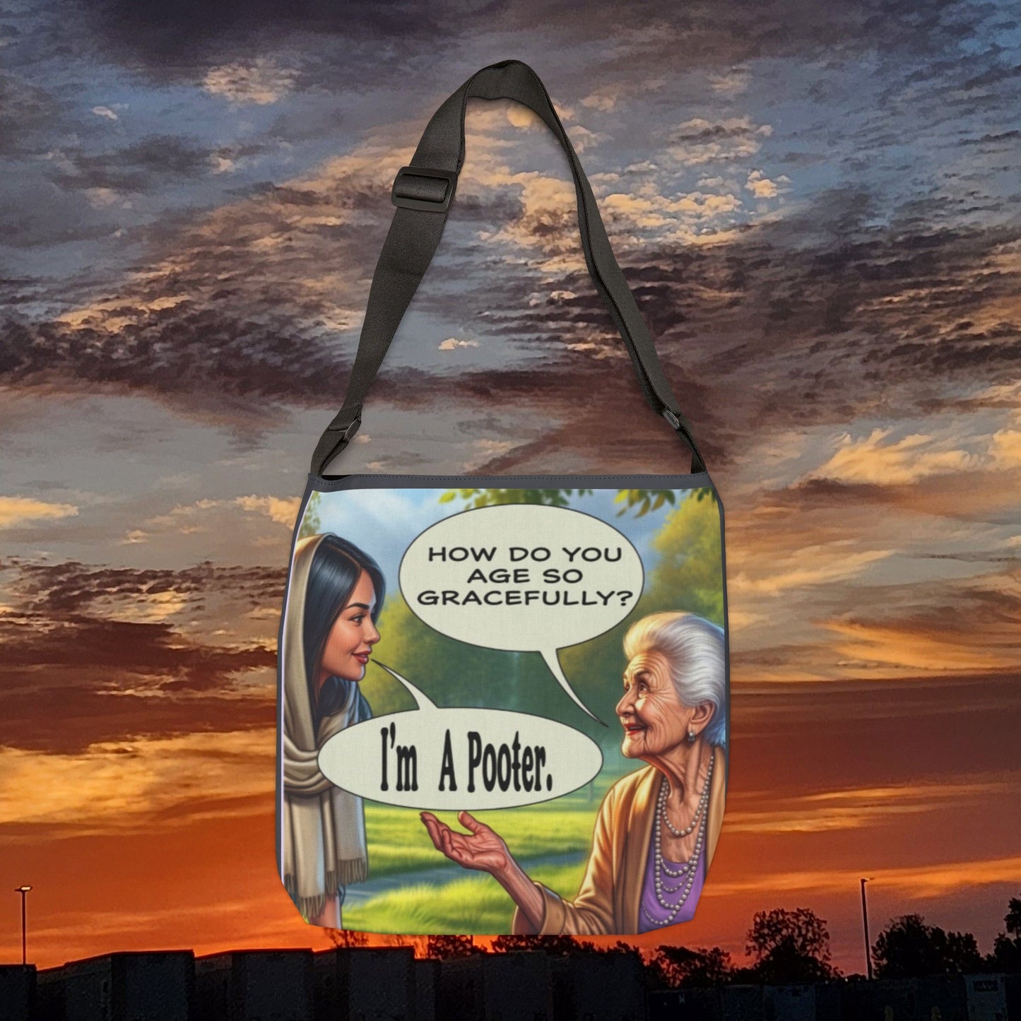 Age Gracefully — Adjustable Canvas Tote