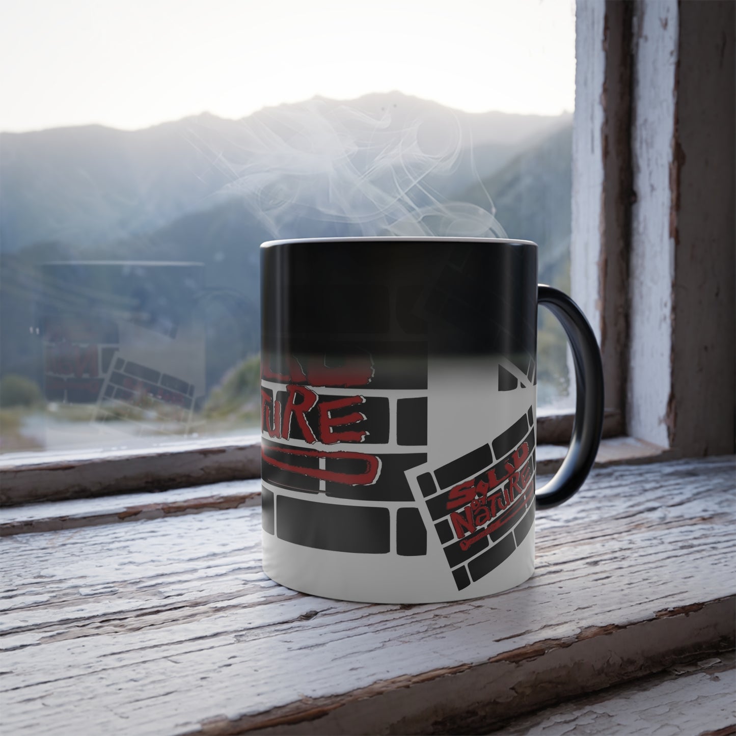 Color-Changing Mug — Solid by Nature Graffiti Design (11 oz)