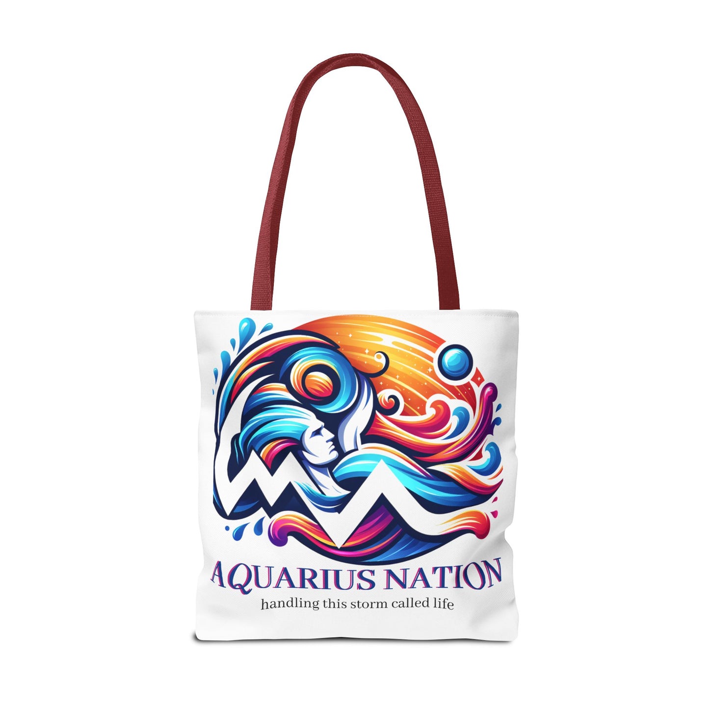 Aquarius Nation Canvas bag* Turquoise with alternate colored straps