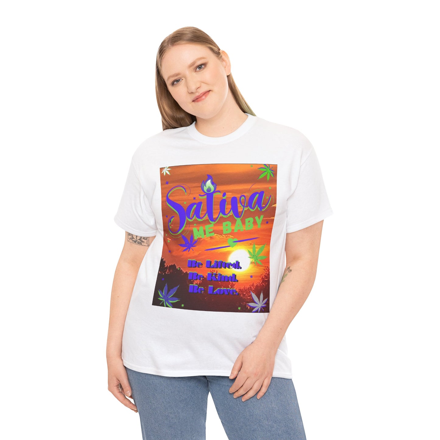 "Sativa Me Baby" Cannabis Leaf Graphic Tee