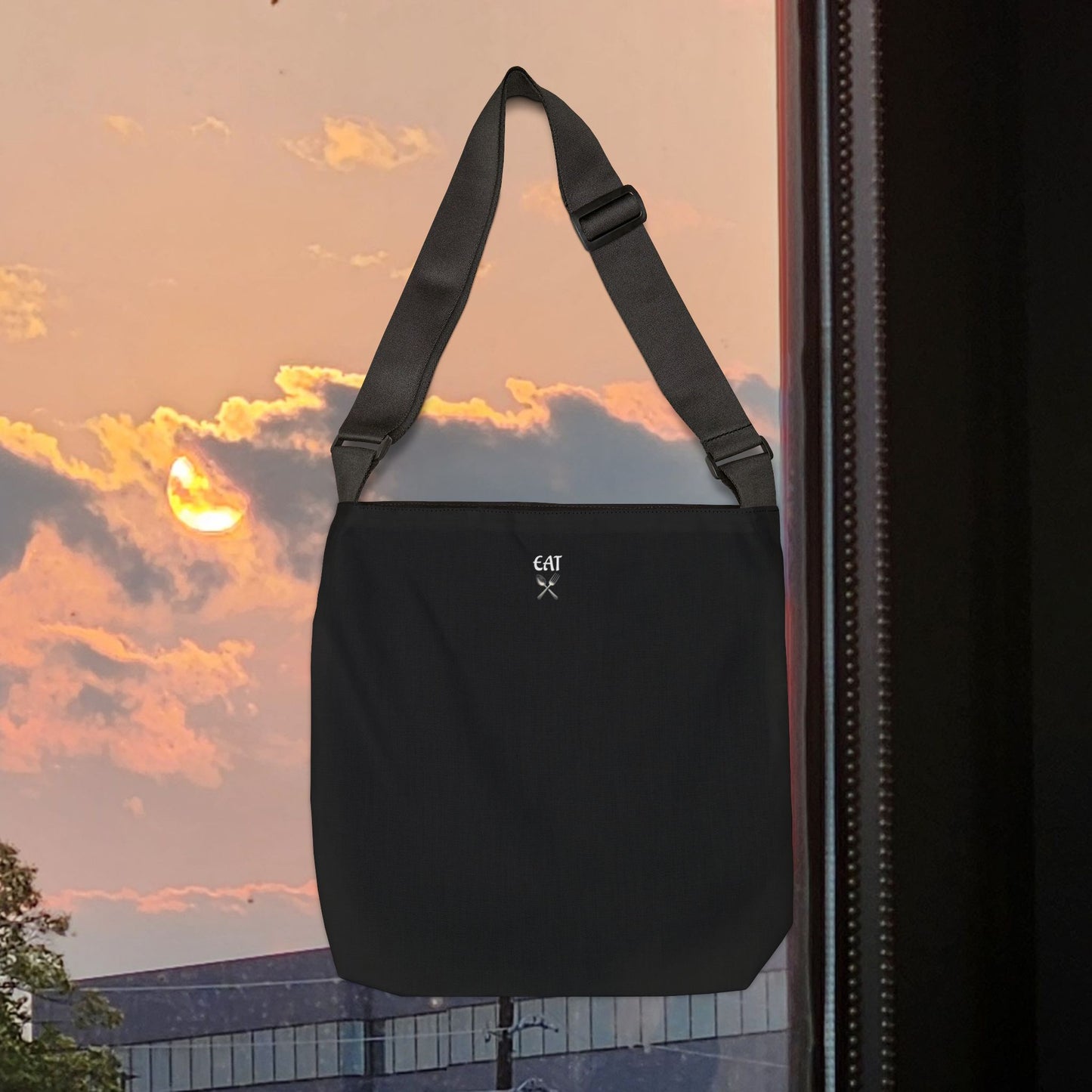 "Sativa Me Baby" Adjustable Tote — Black