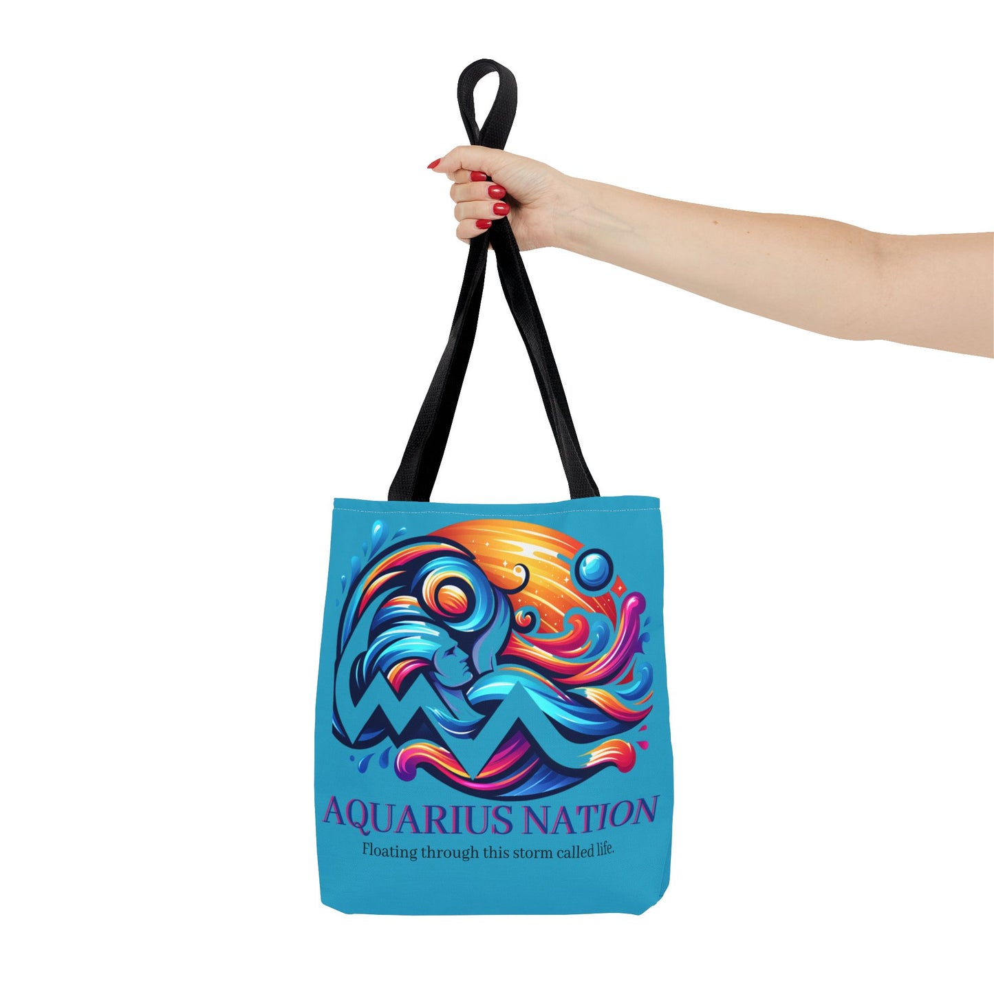 Aquarius Nation Canvas bag* Turquoise with alternate colored straps