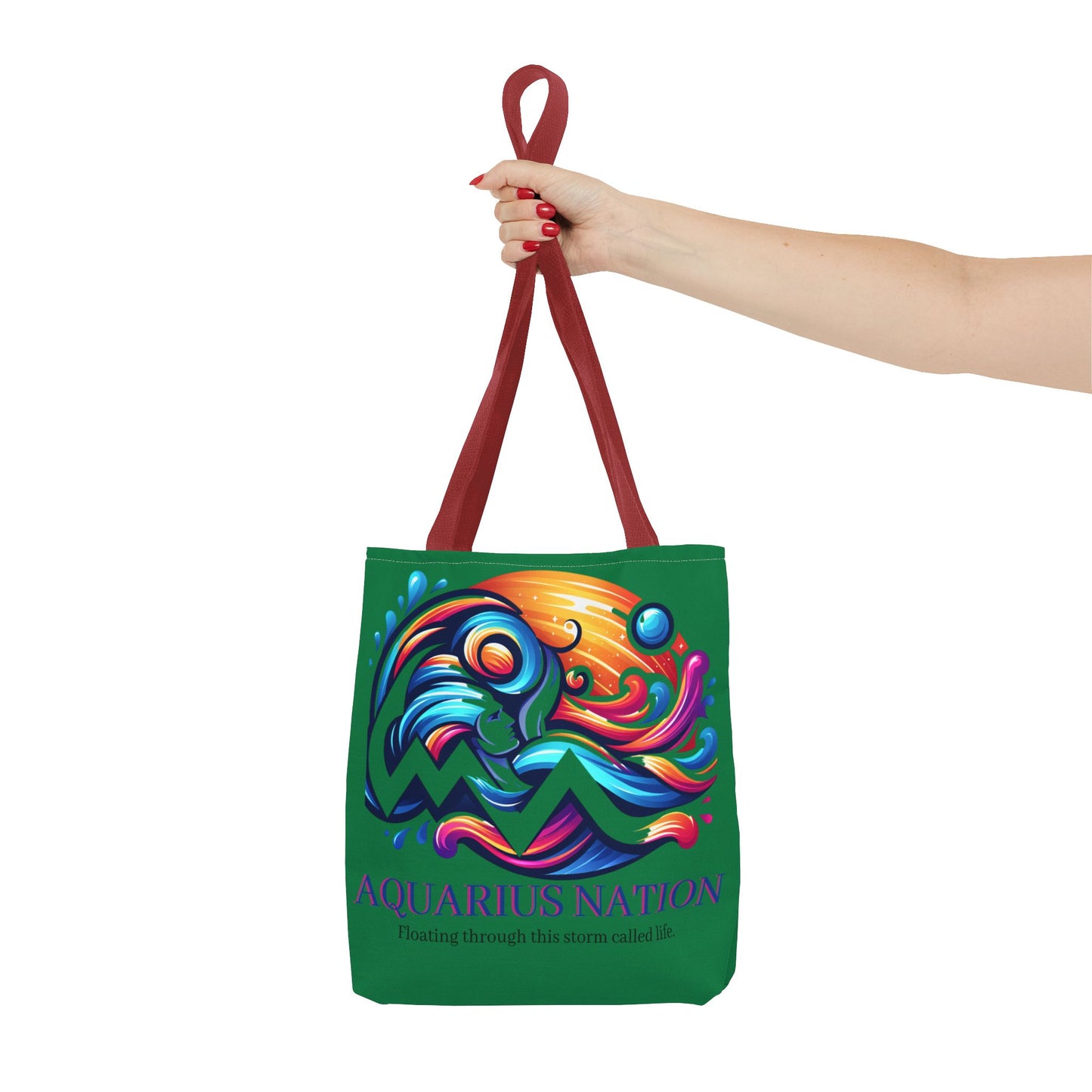 Aquarius Nation Canvas bag* Green with alternate colored straps
