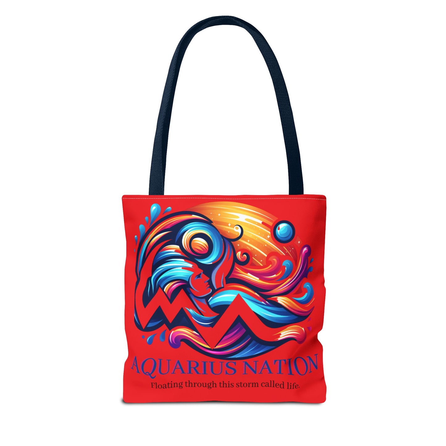 Aquarius Nation Canvas bag* Red with alternate colored straps