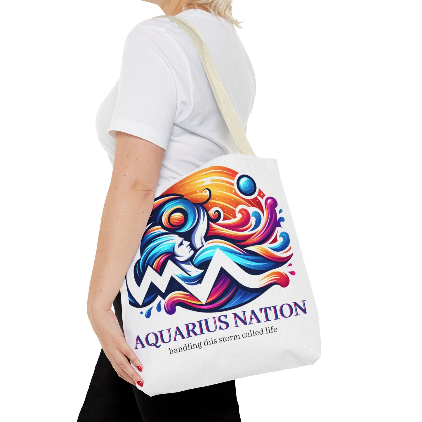 Aquarius Nation Canvas bag* Green with alternate colored straps