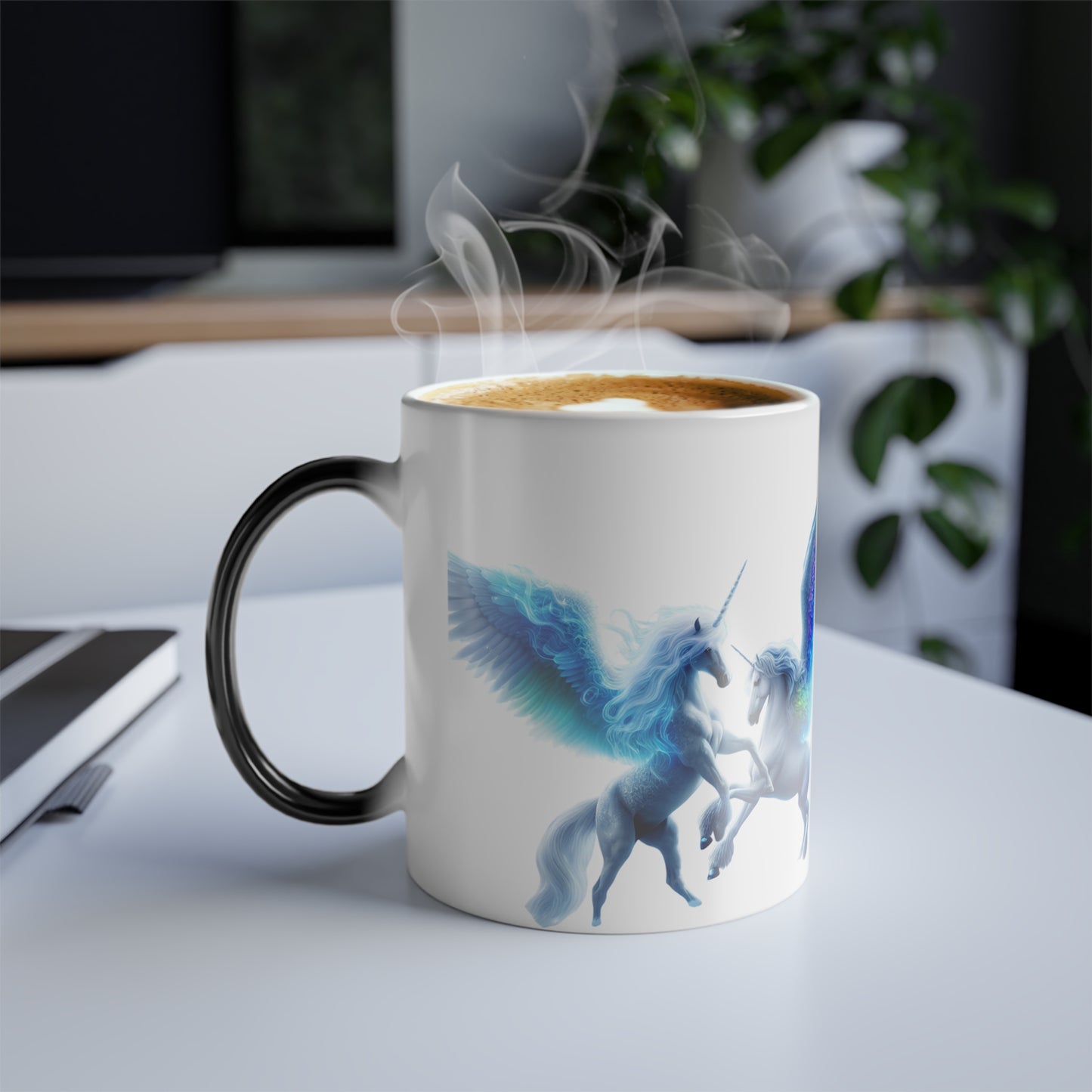 Color-Changing Pegasus Mug — 11oz Magic Winged Unicorn Coffee Cup