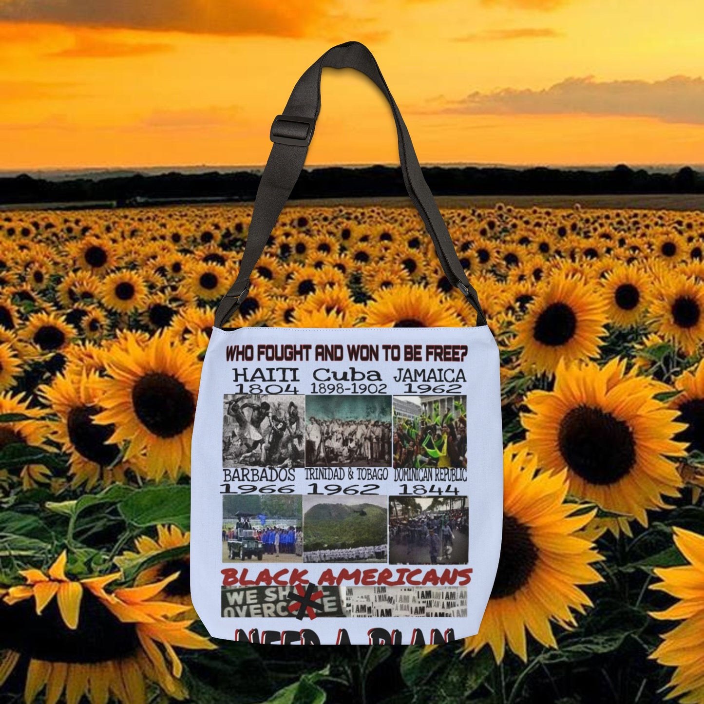 Who Fought ~ Canvas Tote Bag w/pocket.