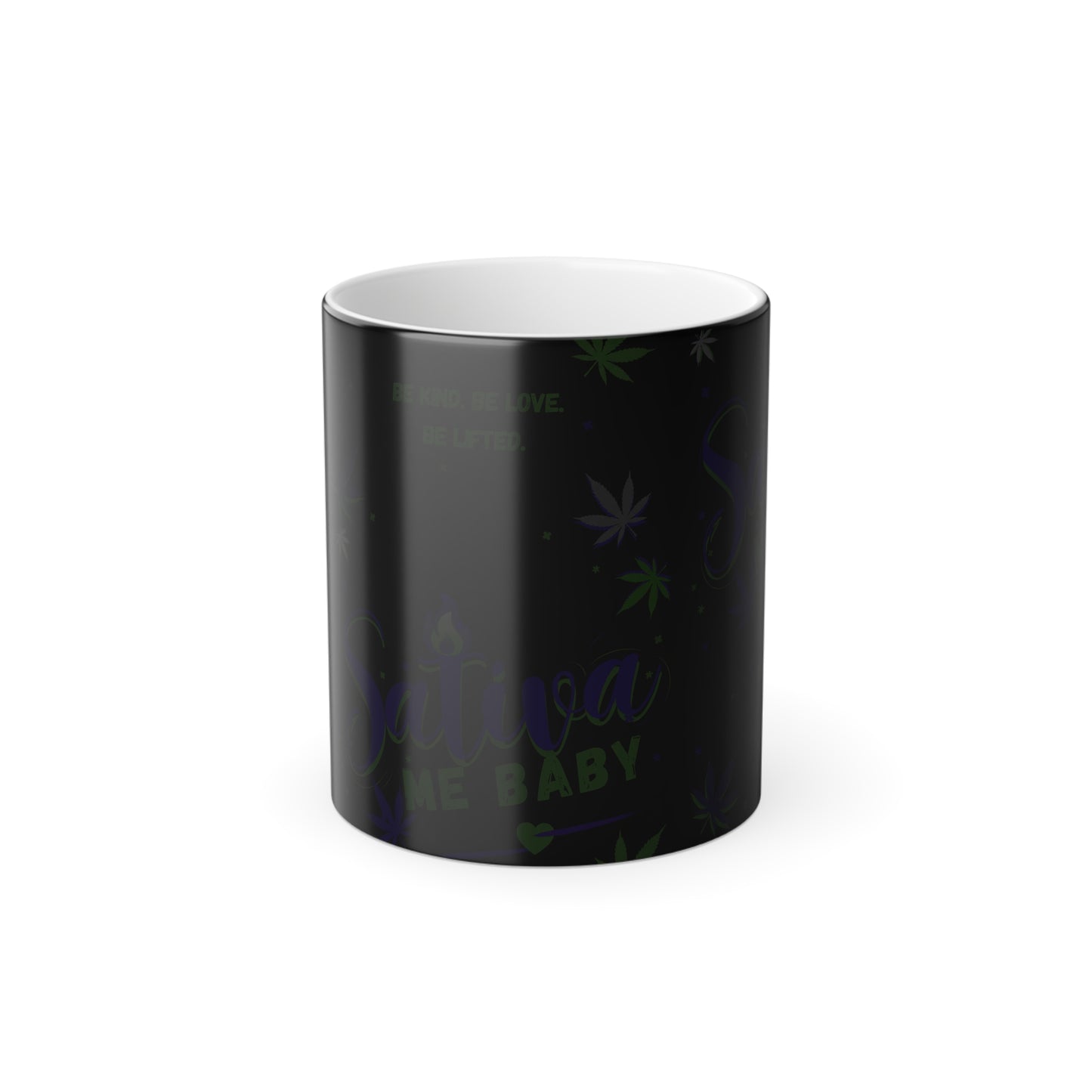 “Sativa Me Baby” Heat-Activated 11oz Mug — Black