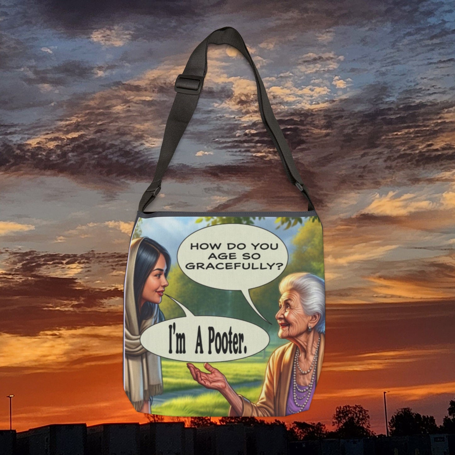 Age Gracefully — Adjustable Canvas Tote