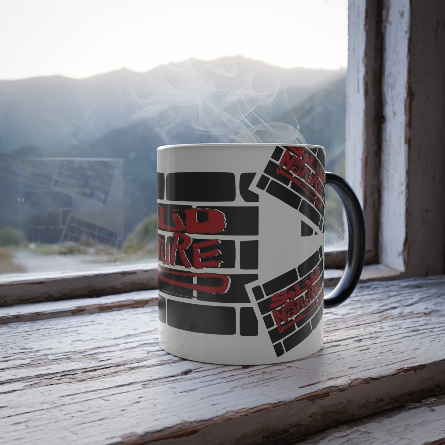 Color-Changing Mug — Solid by Nature Graffiti Design (11 oz)