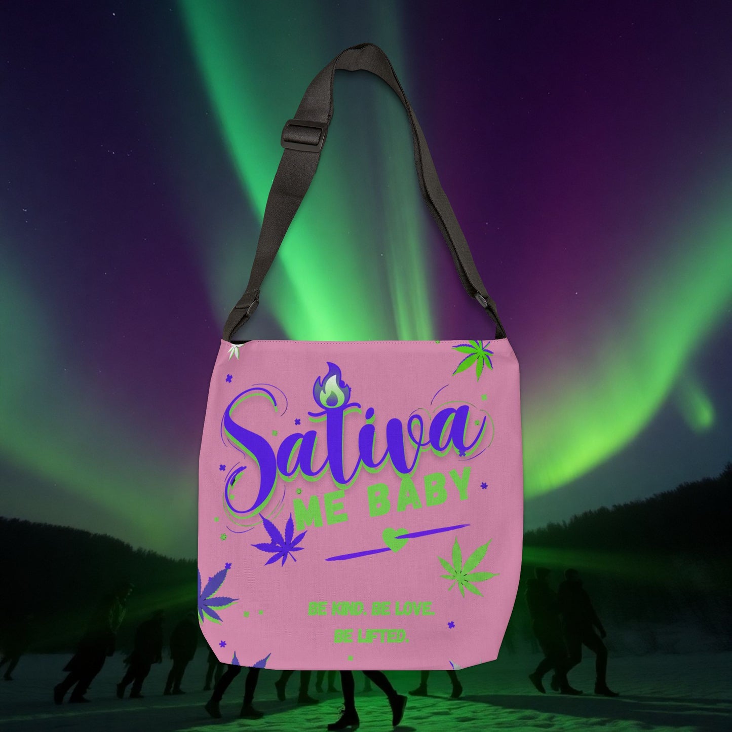 "Sativa Me Baby" Adjustable Tote — Pink