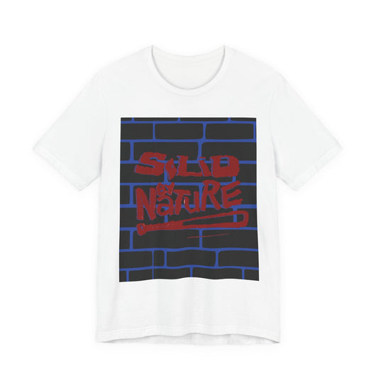 Red on Blue ~ Solid by Nature ~ Cotton Tee