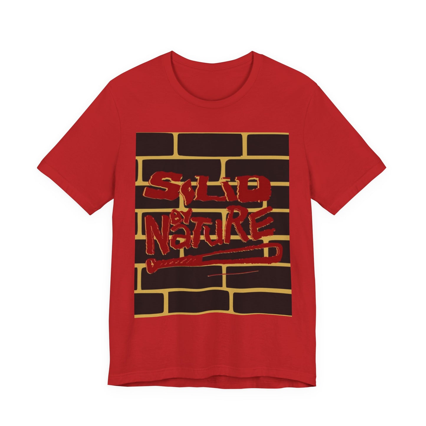 Red on Yellow ~ Solid by Nature ~ Cotton Tee